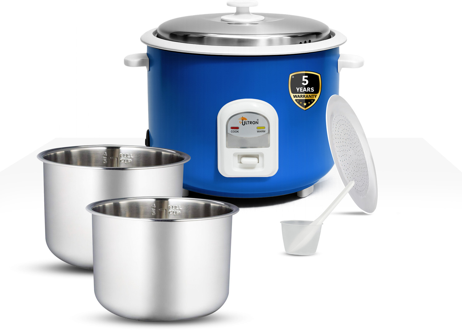 Image of ULTRON 1.8L Electric Rice Cooker Nuocook, with Double Aluminium Pot Electric Rice Cooker with Steaming Feature