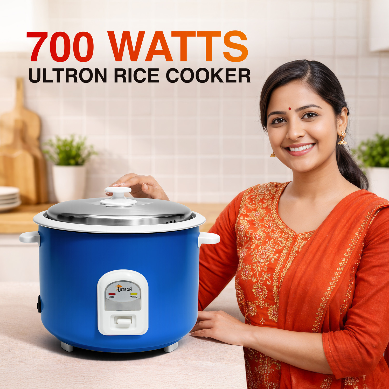 Image of ULTRON 1.8L Electric Rice Cooker Nuocook, with Double Aluminium Pot Electric Rice Cooker with Steaming Feature