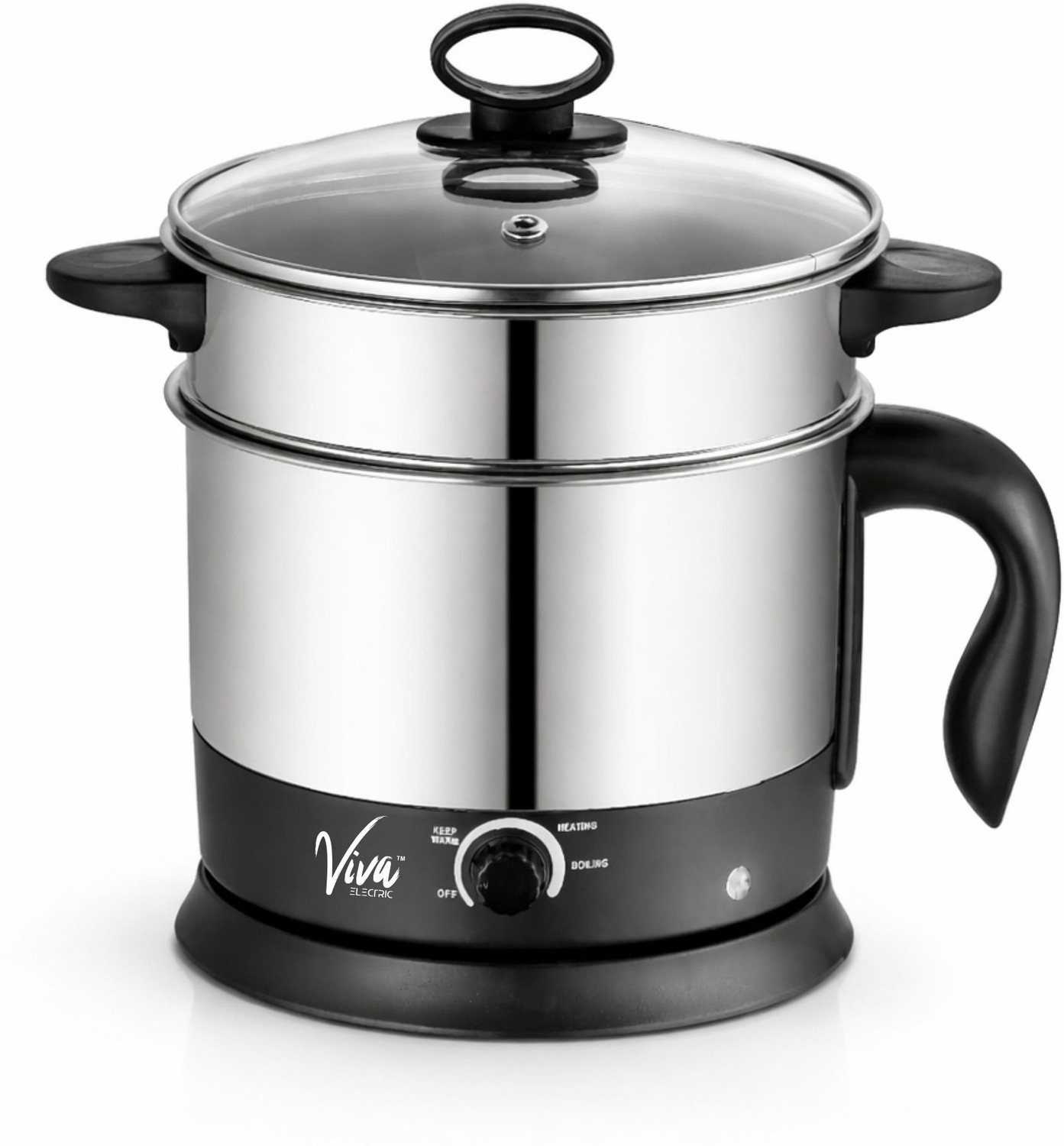 Image of Viva Electric 4-in-1 Multi-Utility Electric Kettle Rice Cooker, Travel Cooker, Food Steamer, Egg Boiler