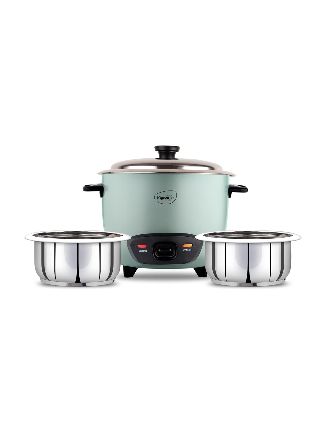 Pigeon Inox SS 2 Pot Electric Rice Cooker