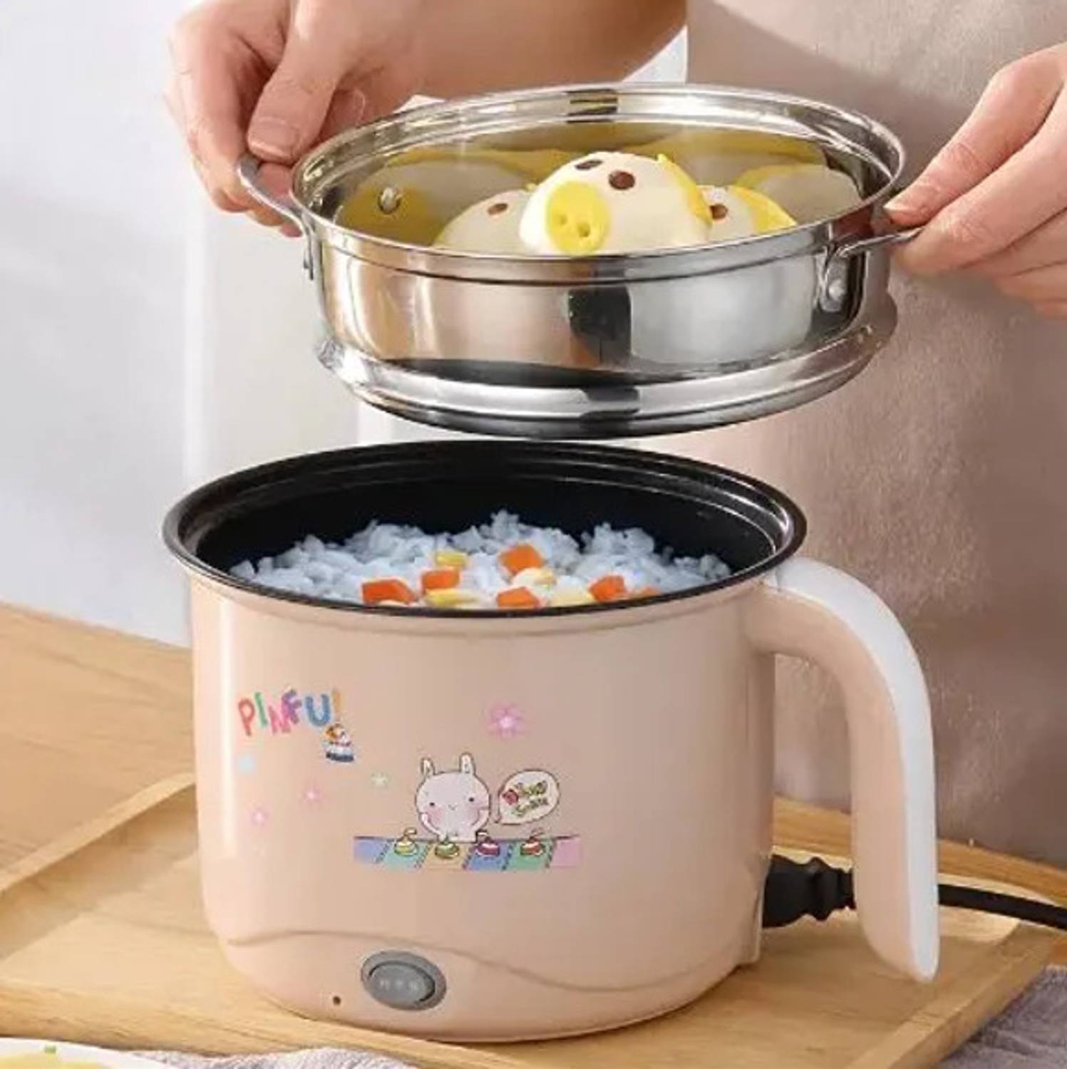 GAMADIYN BAZAAR Electric Cooking Pot Non-Stick Cooker, Egg Boiler
