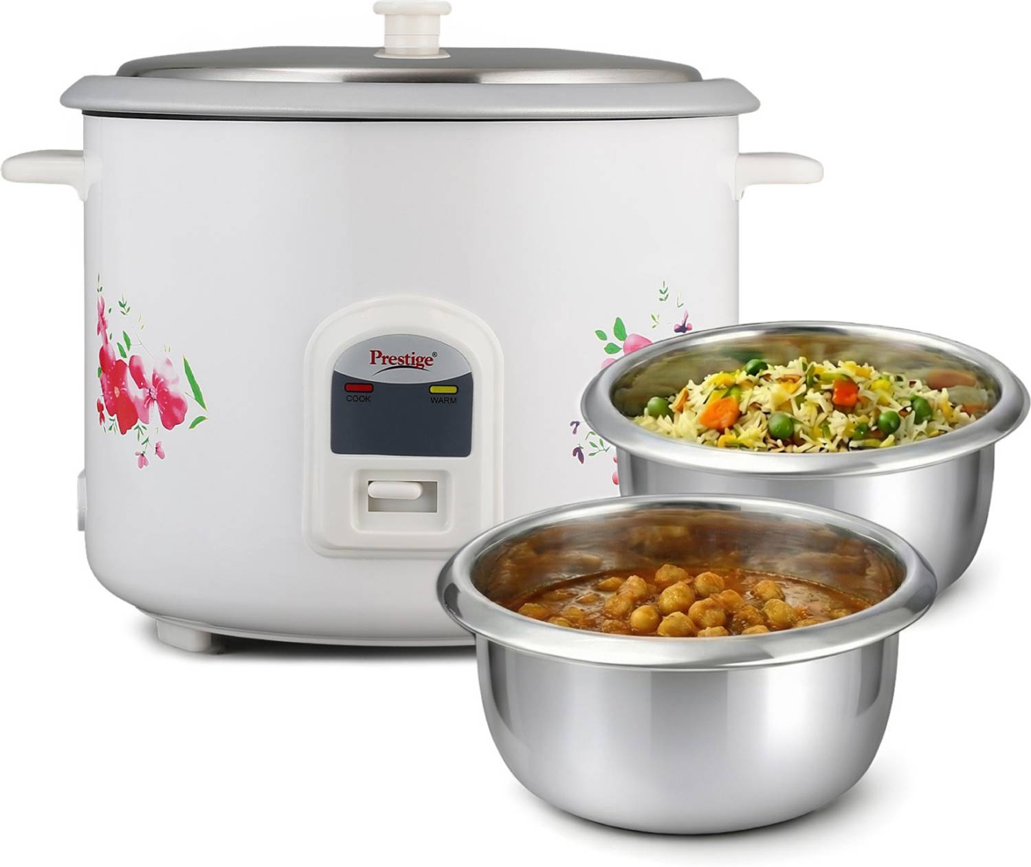 Prestige PRWO 2.8-2 Electric Rice Cooker with Steaming Feature — Rice & Electric Cookers