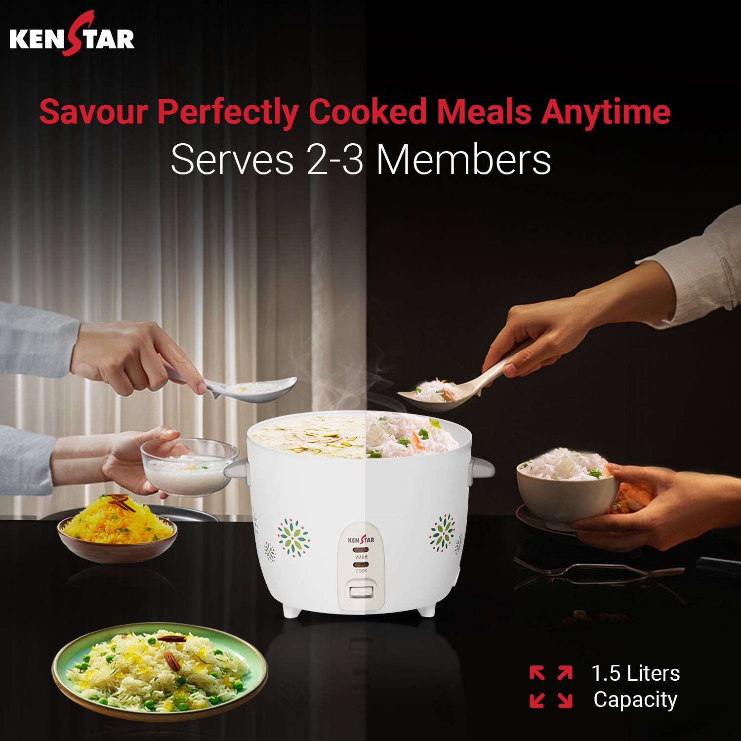 Kenstar My Cook 1.5L Electric Rice Cooker - Image 5