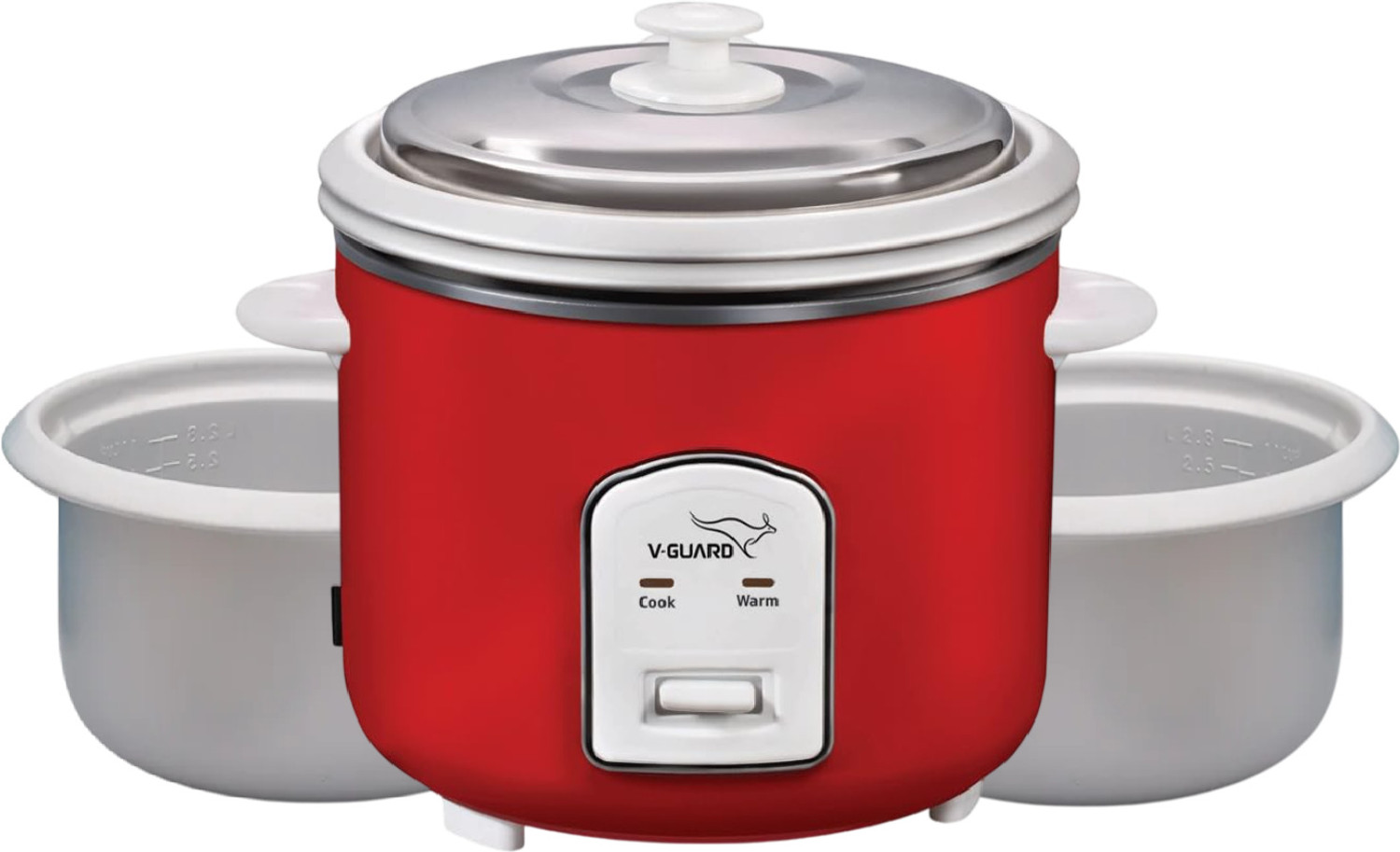 Image of V-Guard VRC2.8(2CB) BIS CERTIFIED| Double layer outer body|5year heating element waranty Electric Rice Cooker