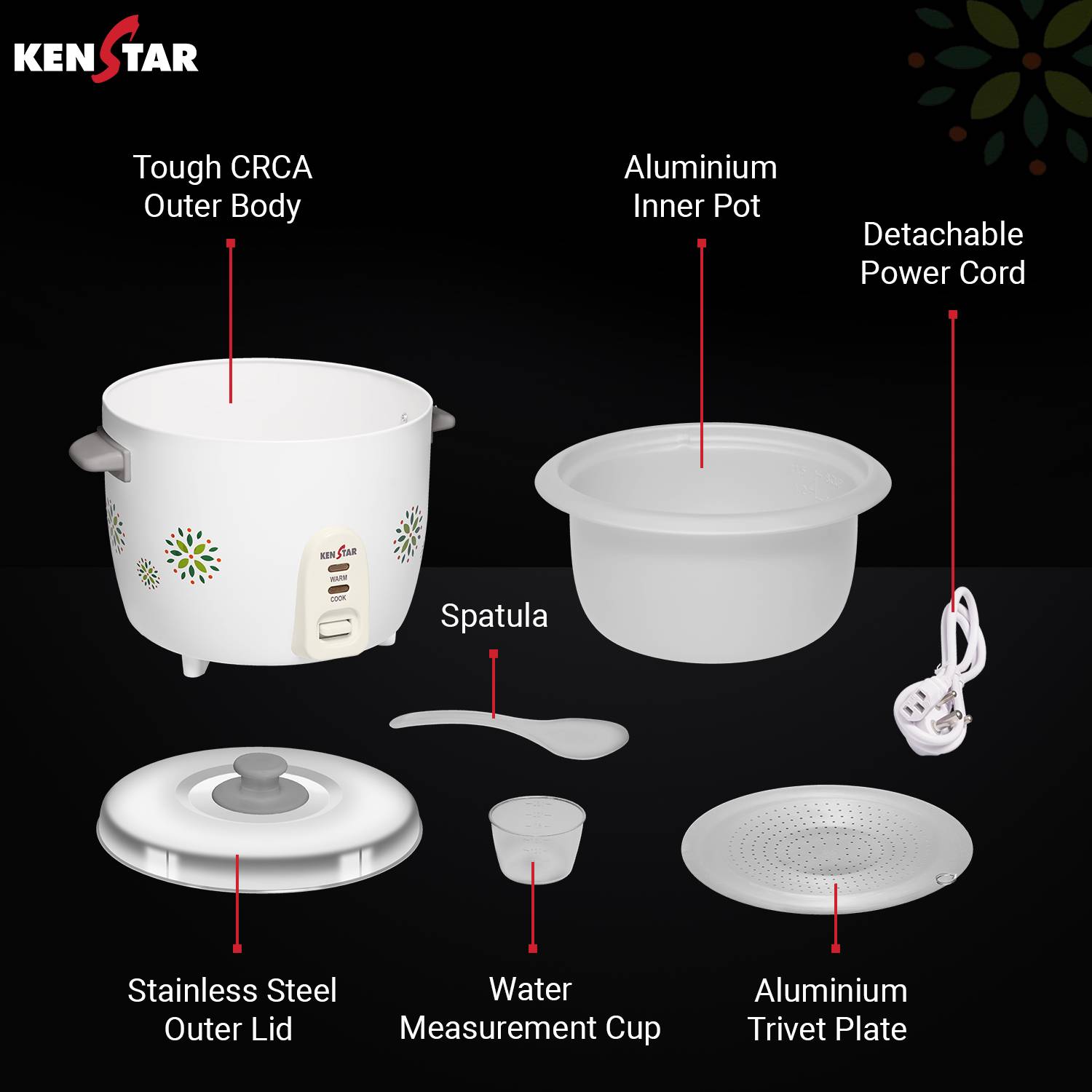 Kenstar My Cook 1.5L Electric Rice Cooker - Image 4