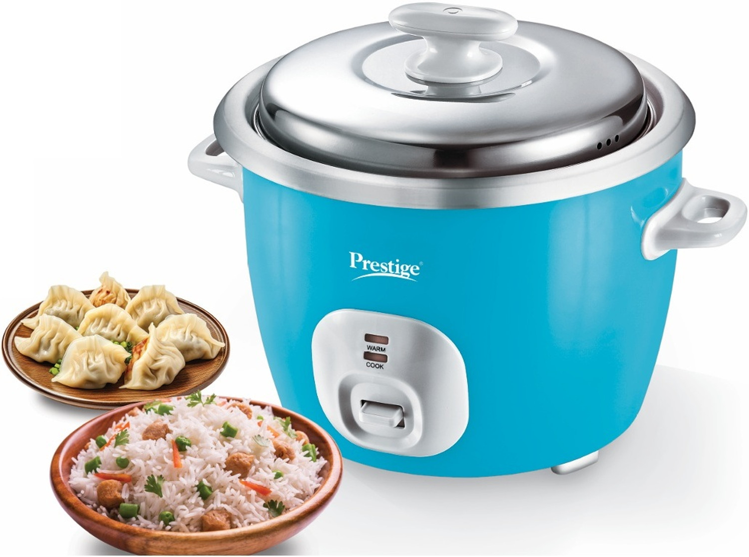 Image of Prestige Delight 1.8 SS 700W Open Type|Stainless Steel Cooking Pan 1U|Cool Touch Handles Electric Pressure Cooker