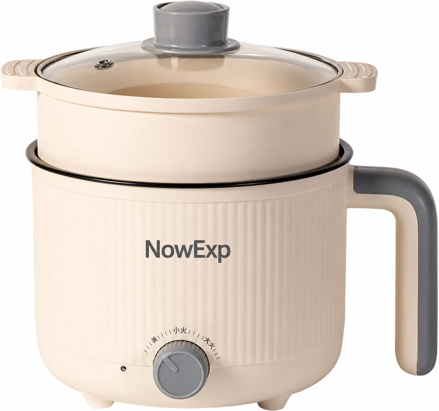 Image of NowExp Newexp Electric Cooker / Multi-Functional Hot Pot with Steamer Air Fryer, Egg Boiler, Deep Fryer, Food Steamer, Rice Cooker, Travel Cooker, Egg Roll Maker