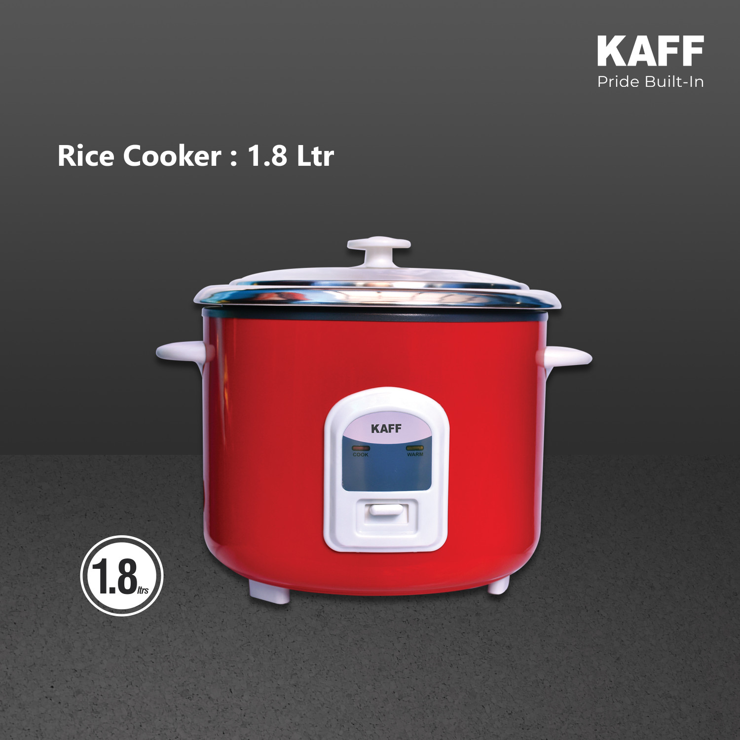 Image of Kaff SARC18-R Electric Rice Cooker with Steaming Feature