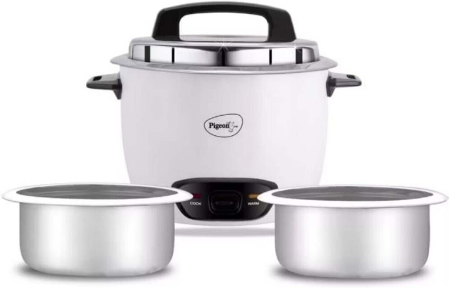 Image of Pigeon Joy Blossom (with SS lid) - 1.8 L (Double Pot) Electric Rice Cooker with Steaming Feature