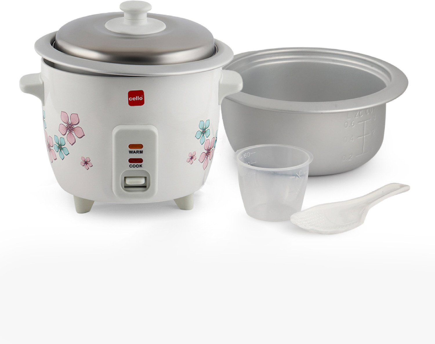 Image of cello Iris Rice Cooker with Single Bowl | Trivet Plate | Electric Rice Cooker with Steaming Feature