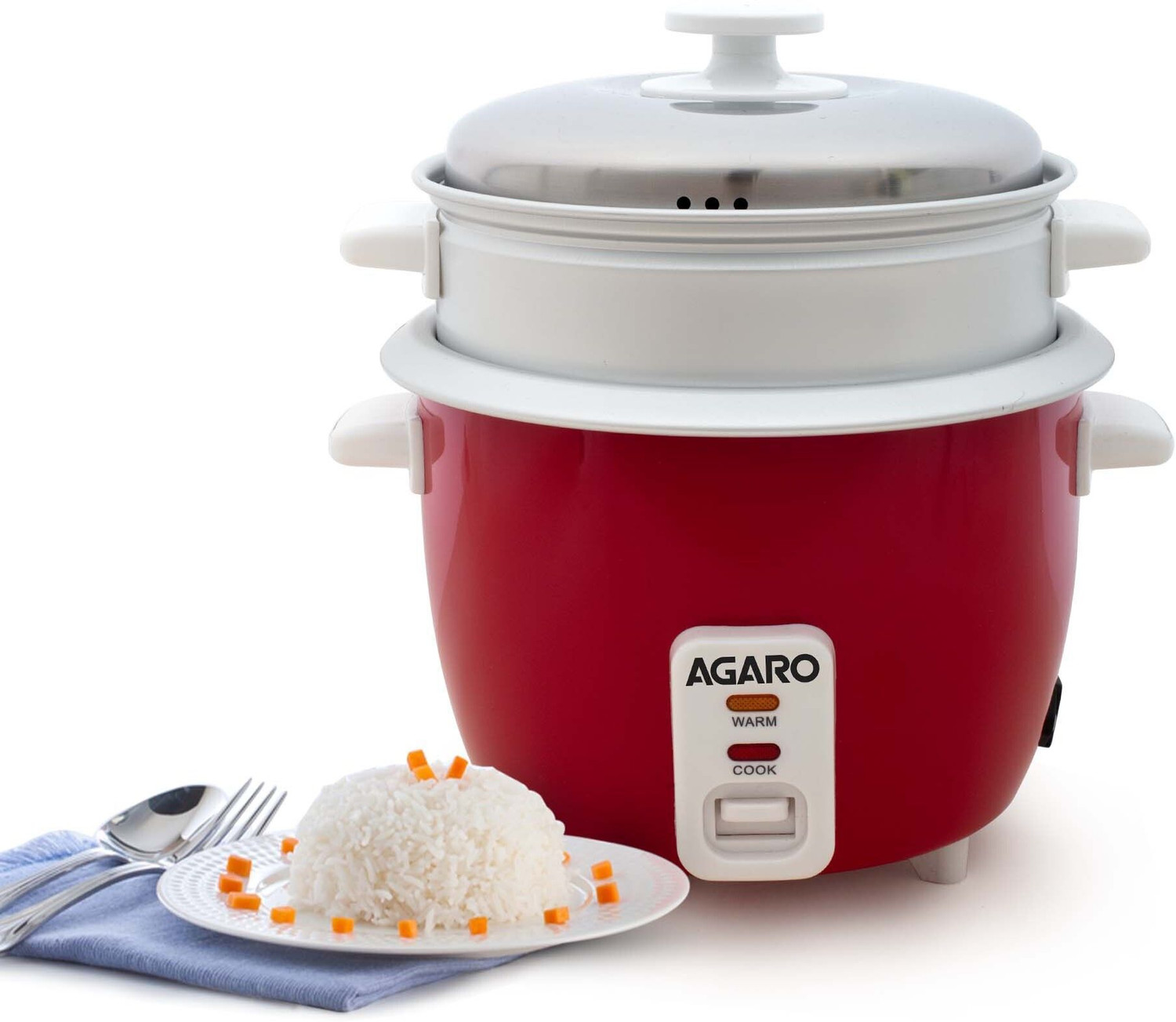 Image of AGARO Elegant Electric Rice Cooker, 1L, 400W, Automatic Boiler, Electric Rice Cooker