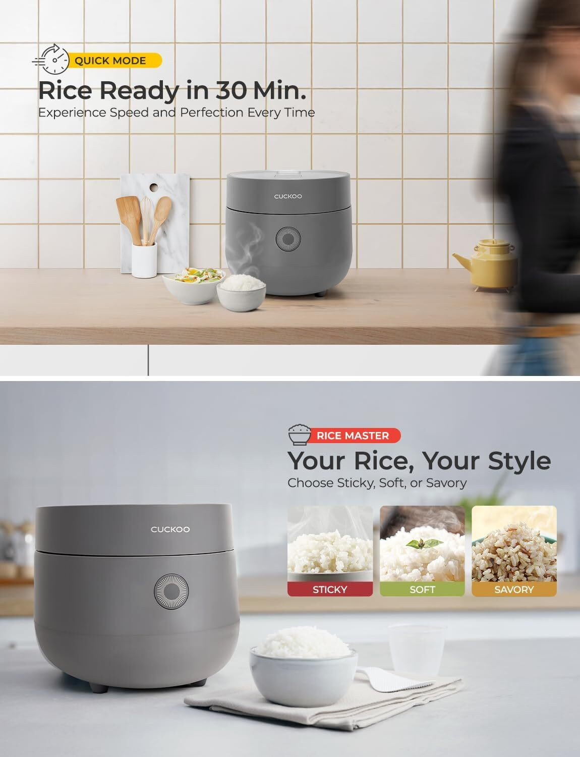 Image of CUCKOO CR-0675FG Multi-functional Micom Rice Cooker & Warmer Electric Rice Cooker with Steaming Feature