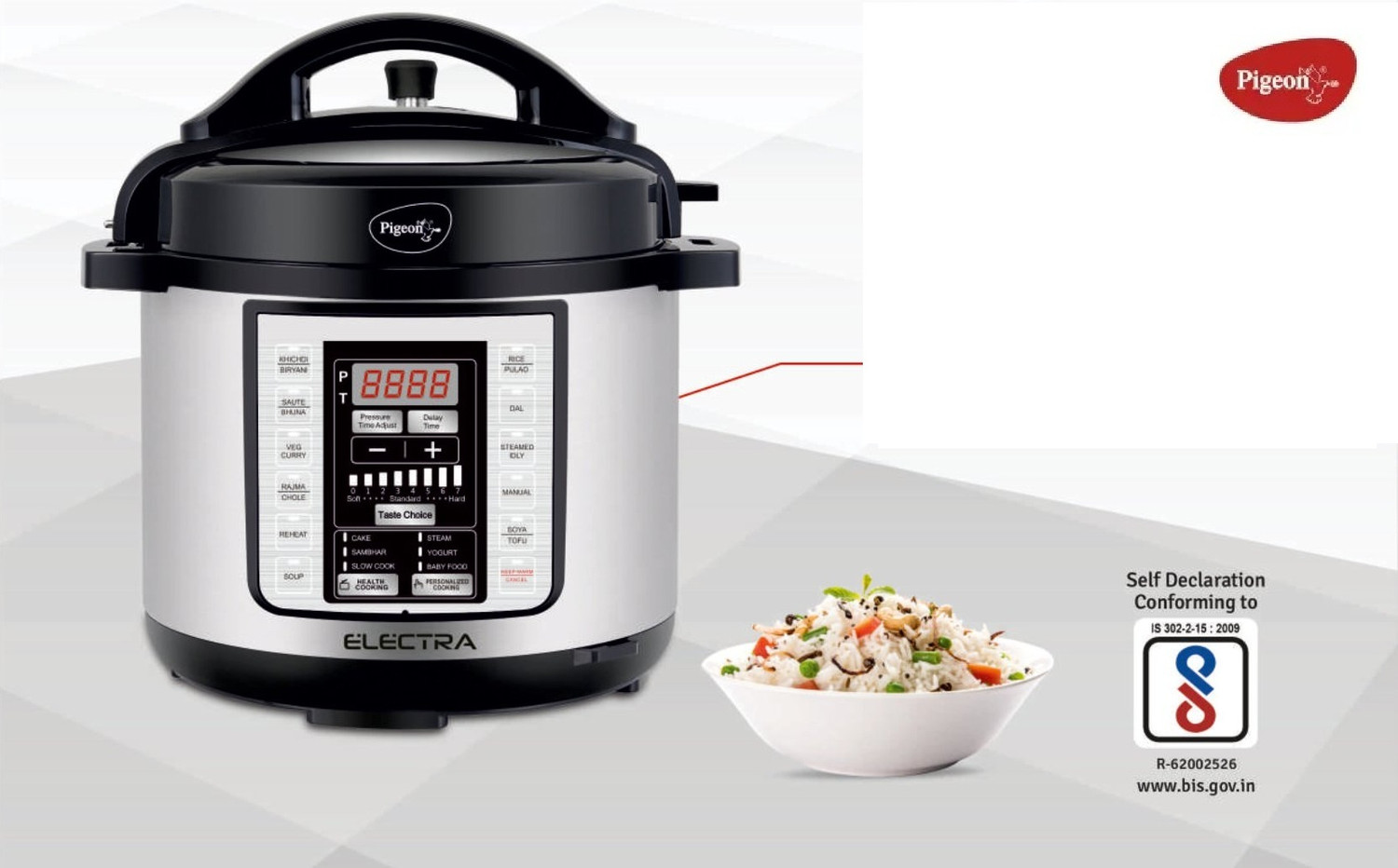 Image of Pigeon Electra 6 L Electric Pressure Cooker