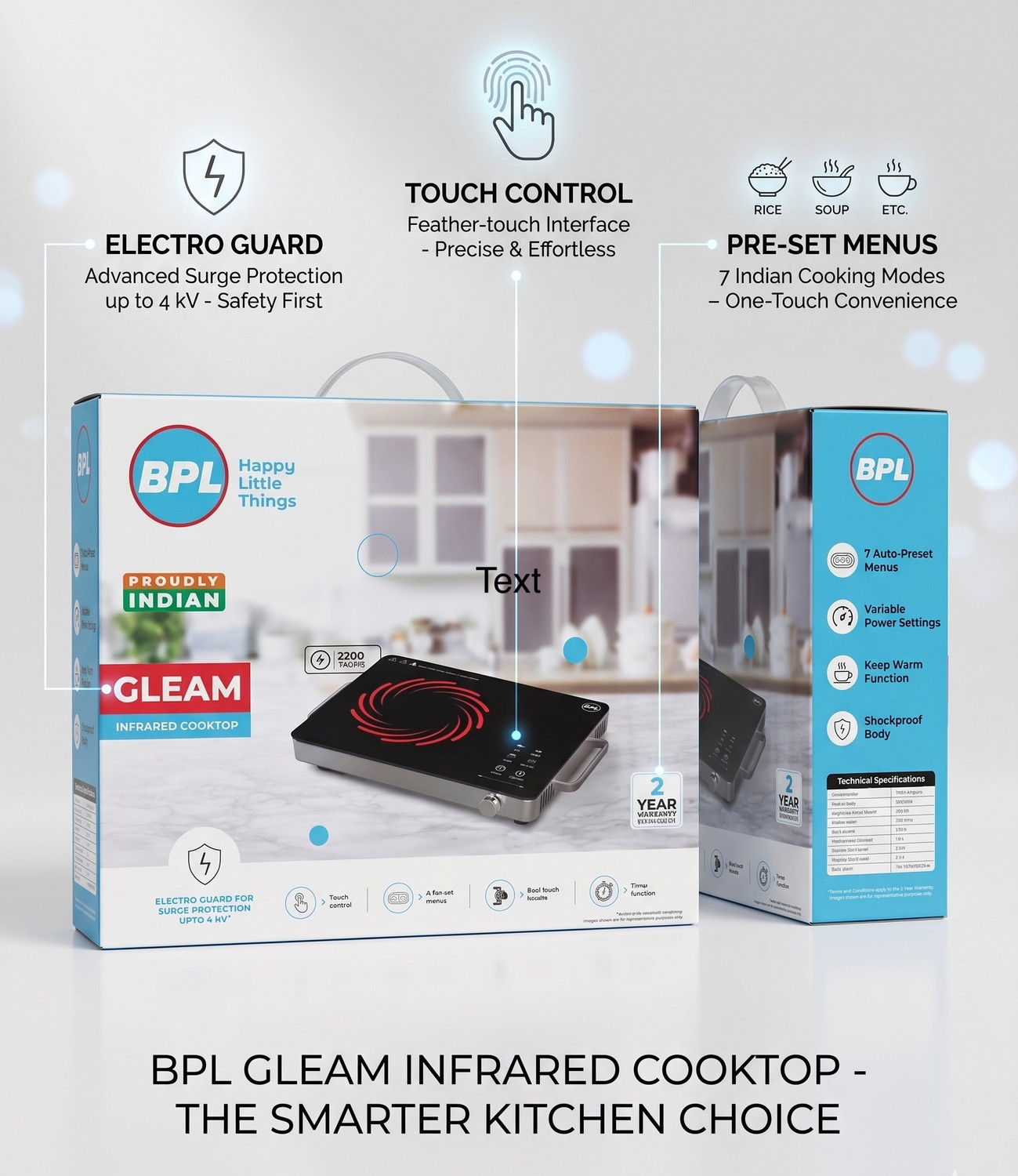 Image of BPL BIRCM24022 Electric Cooking Heater