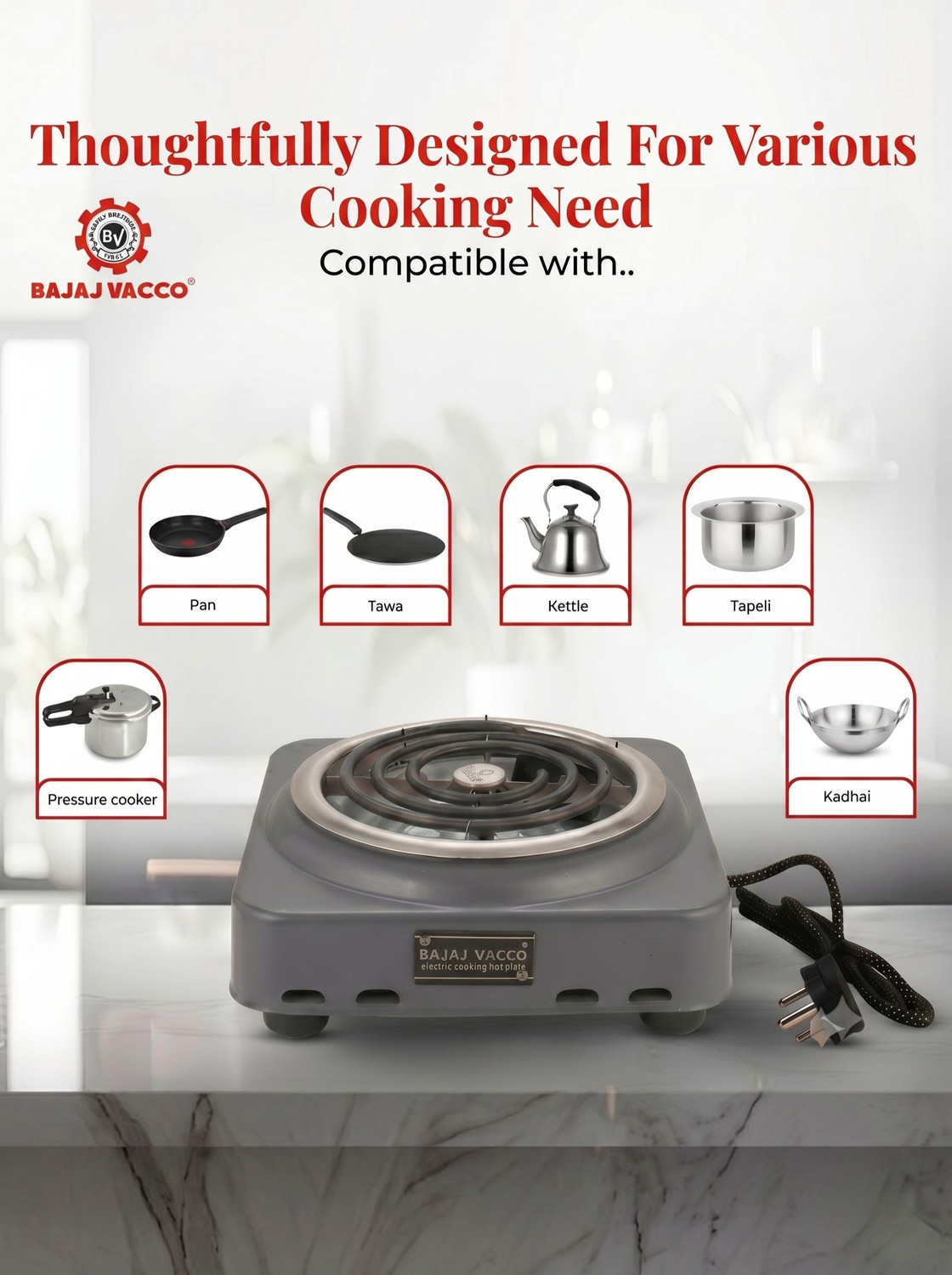 Image of BAJAJ VACCO HPC-01 Electric Cooking Heater