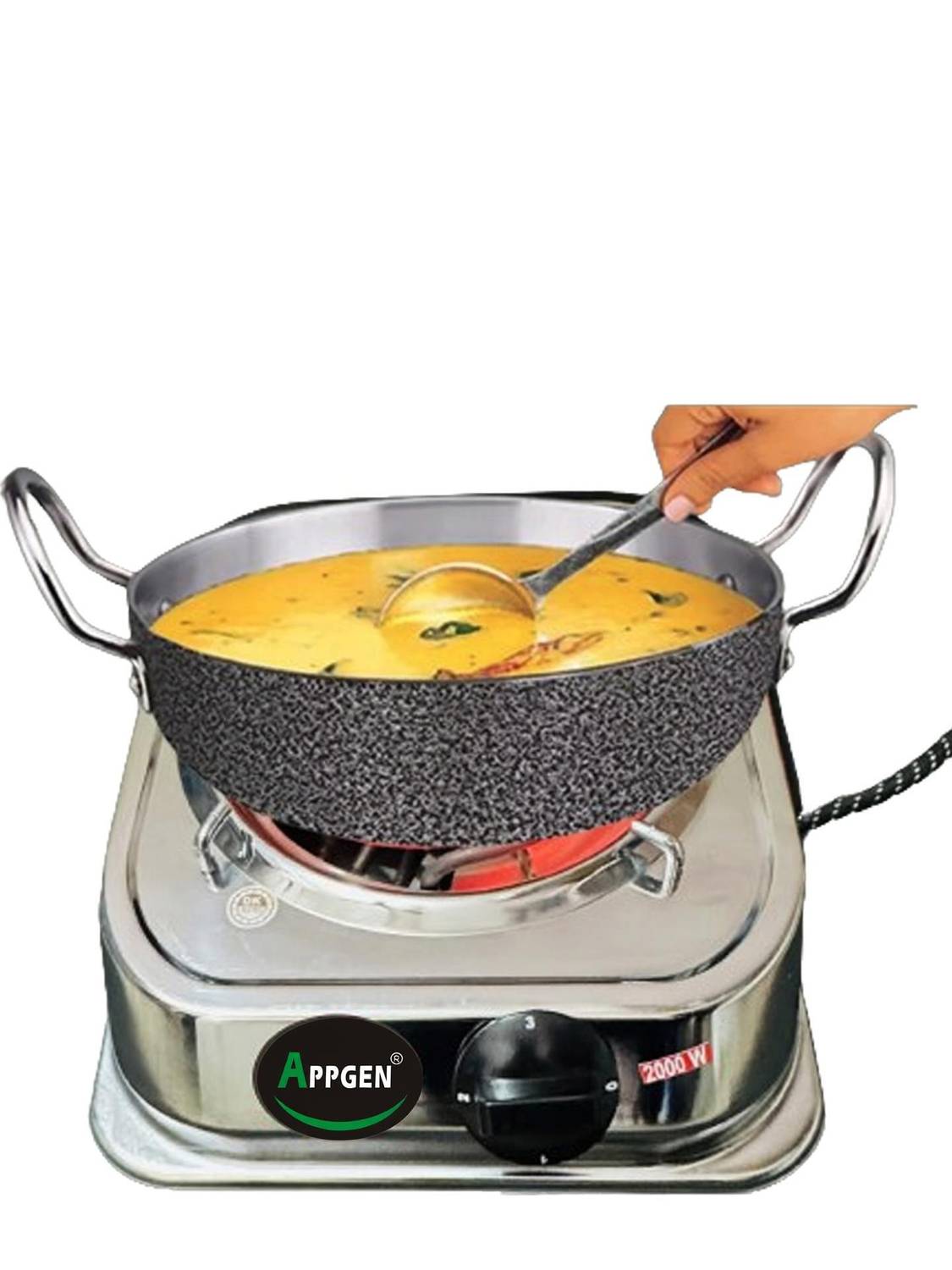 APPGEN 2000 W Radiant Cooktop Push Button