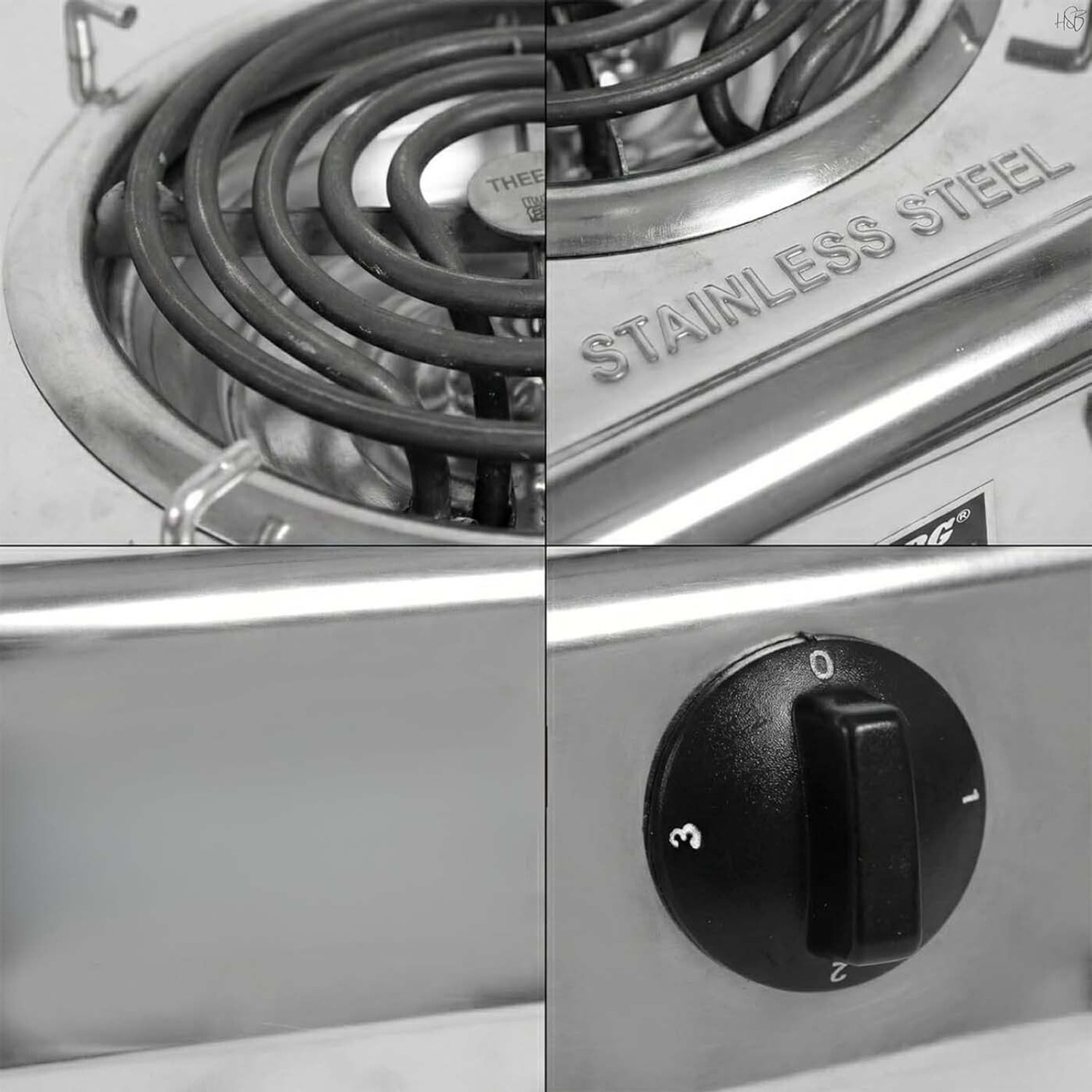 Image of Pundriksh 2000 Watts Round G-Coil Hot Plate cooking Stove /chulha Adjustable Push Button Electric Cooking Heater
