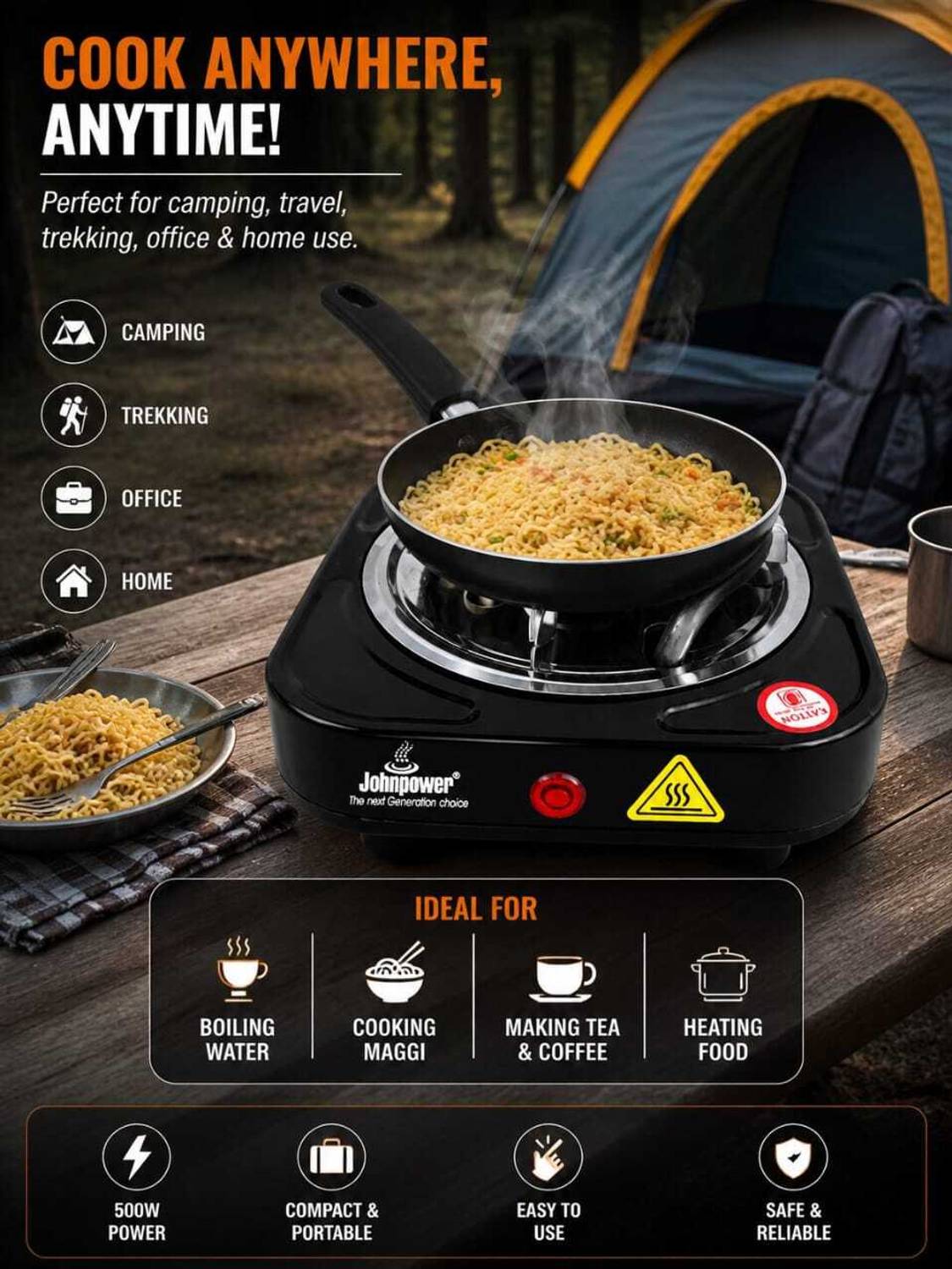 500W Mini Hotplate-34 Electric Cooking Heater - Image 5