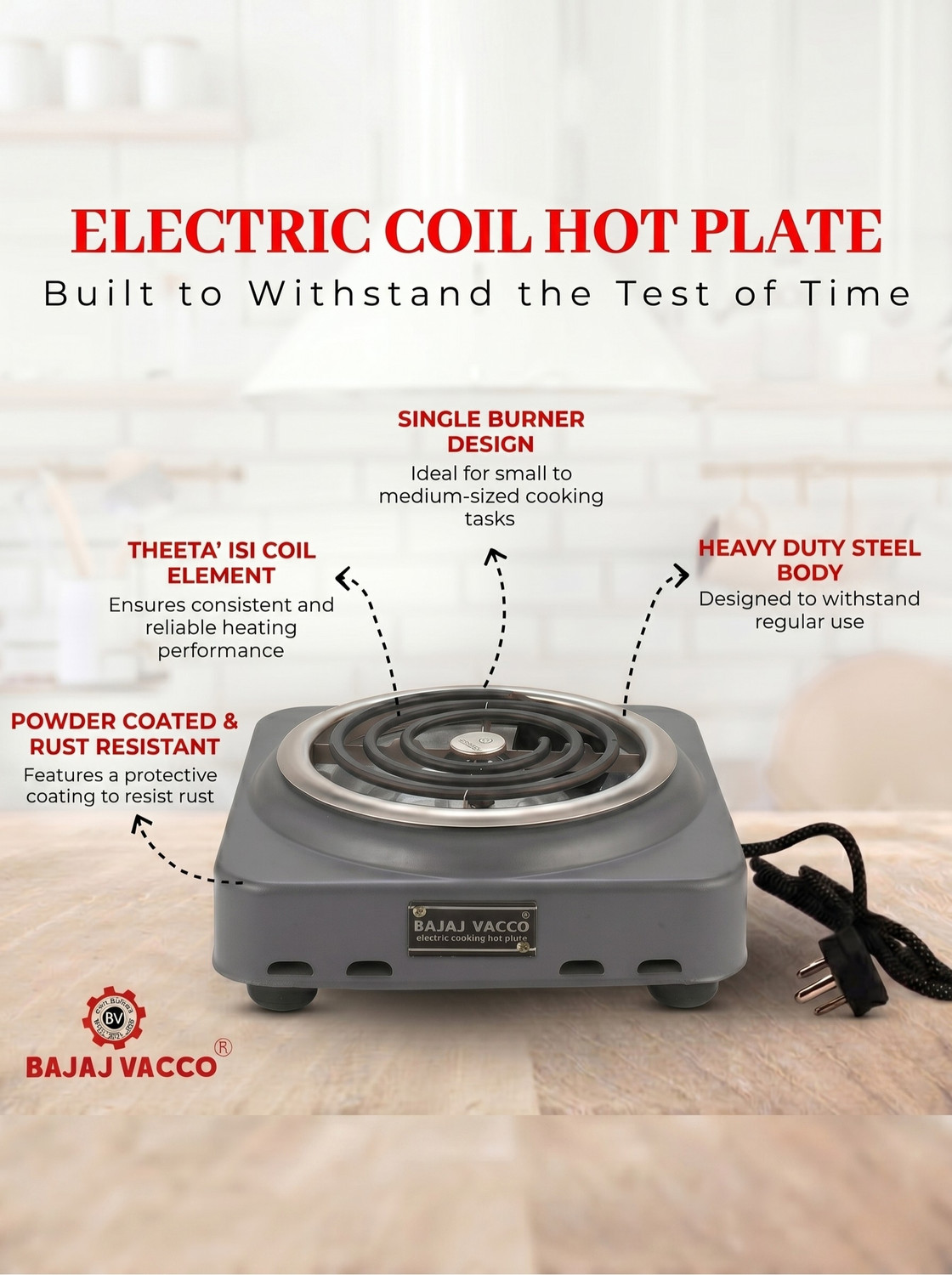 Image of BAJAJ VACCO HPC-01 Electric Cooking Heater