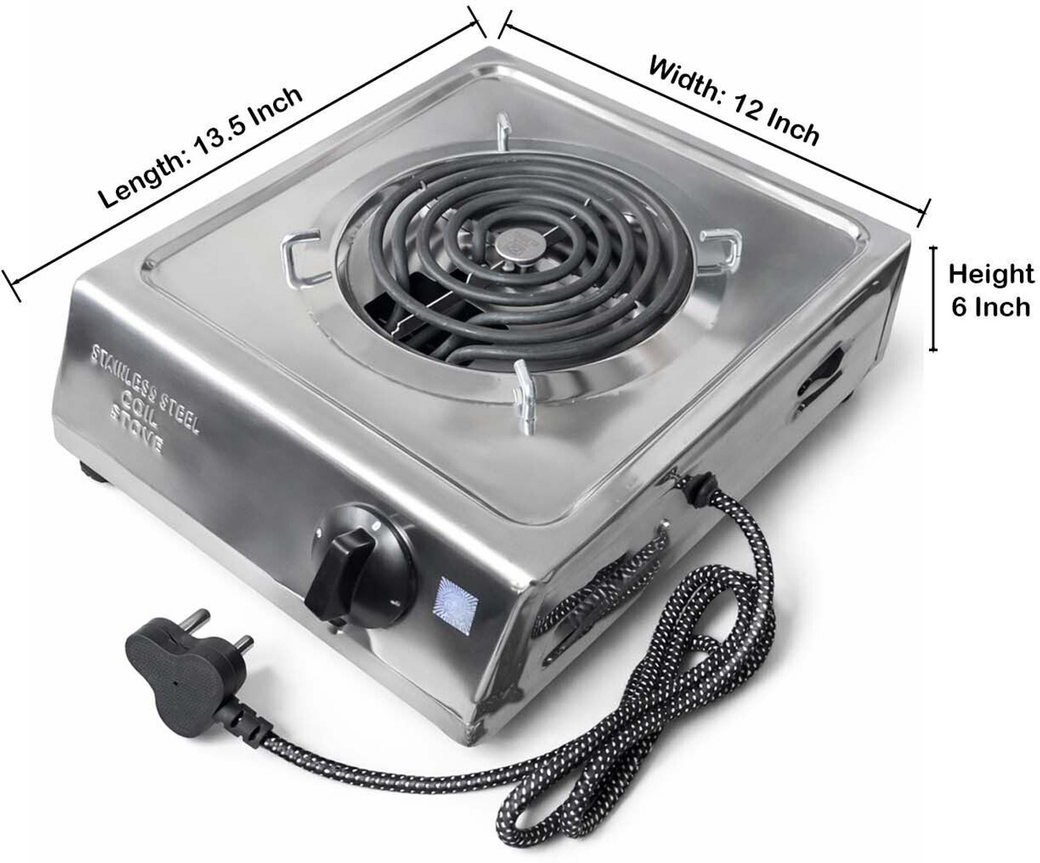 Image of Pundriksh 2000 Watts Round G-Coil Hot Plate cooking Stove /chulha Adjustable Push Button Electric Cooking Heater