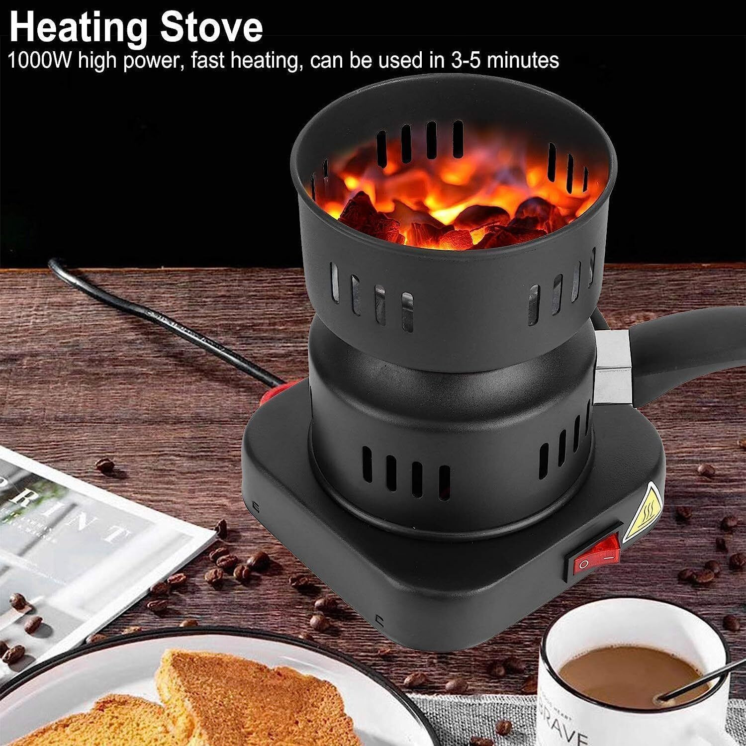 Image of TRENDING TREASURES 1000 W Induction Cooktop Push Button