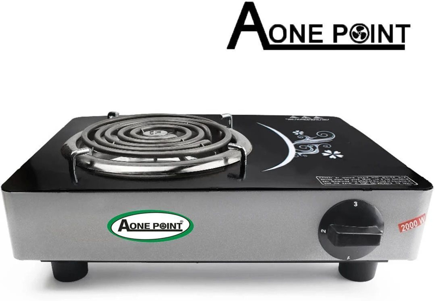 Image of AONE POINT 26-Black,grey 2 thousand watts smart Electric Cooking Heater
