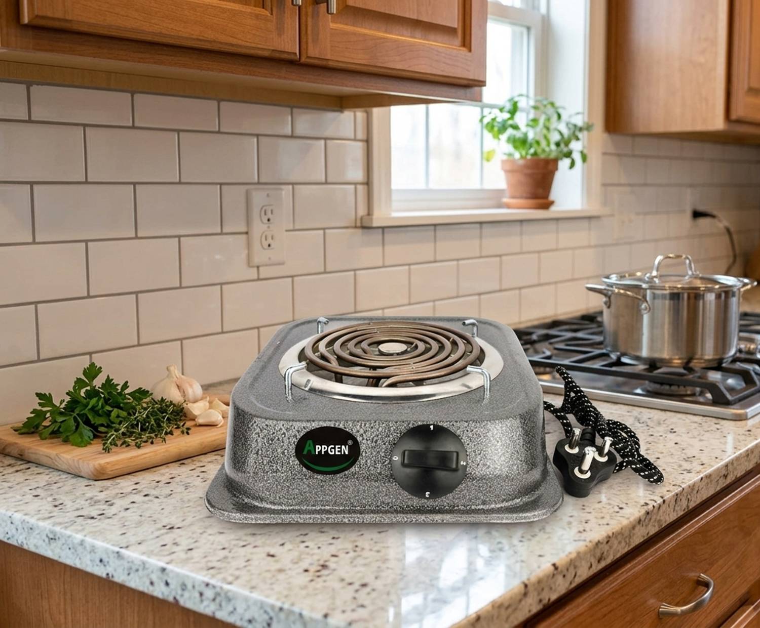 APPGEN 2000 W Radiant Cooktop Push Button
