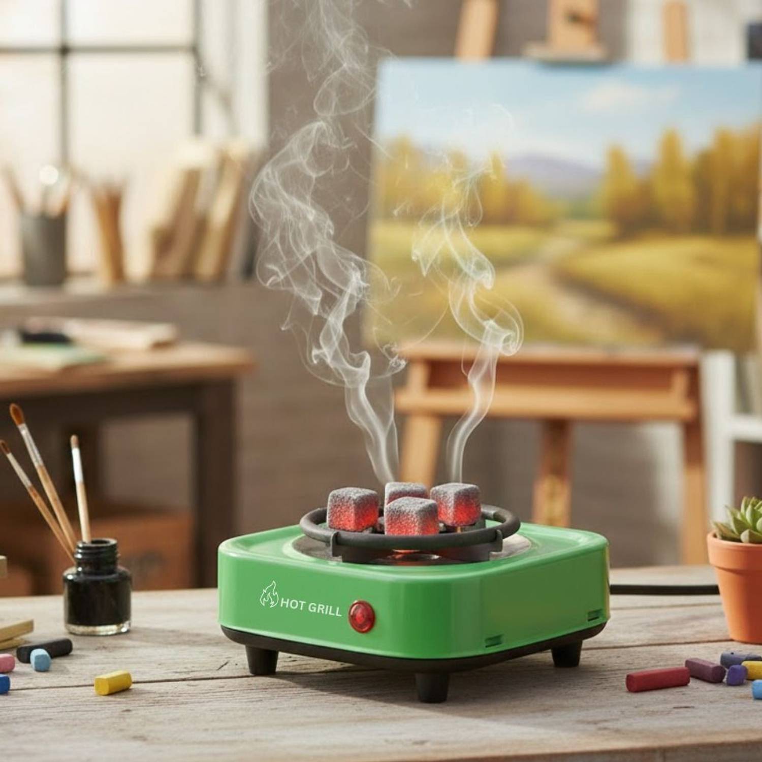 Hot Grill 500W Mini Electric Stove Hot Plate Compact Plug & Play