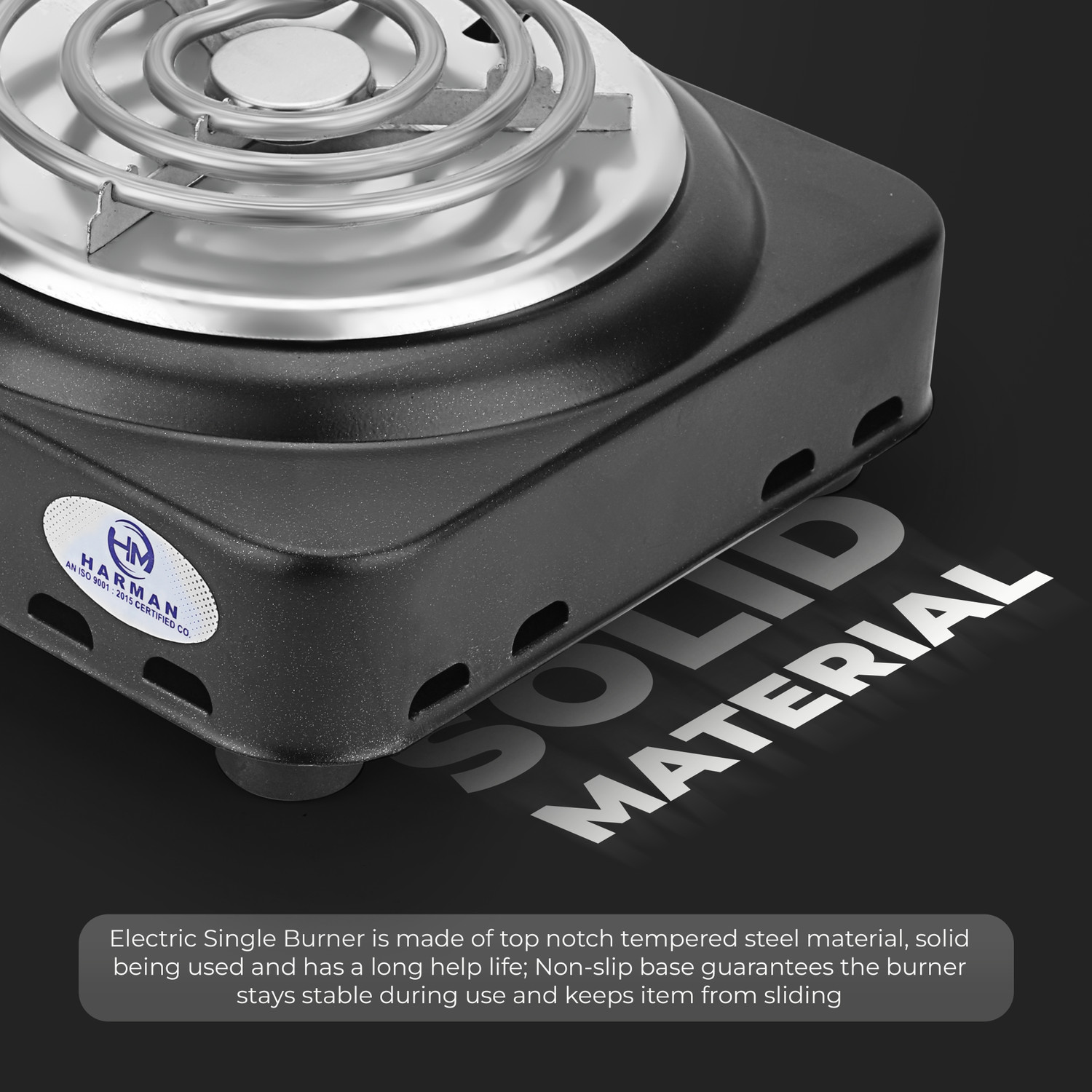 Image of HM SHOCKPROOF MINI PORTABLE 1000WATT RADIANT HOTPLATE COOKTOP PROUDLY MADE INDIA Electric Cooking Heater
