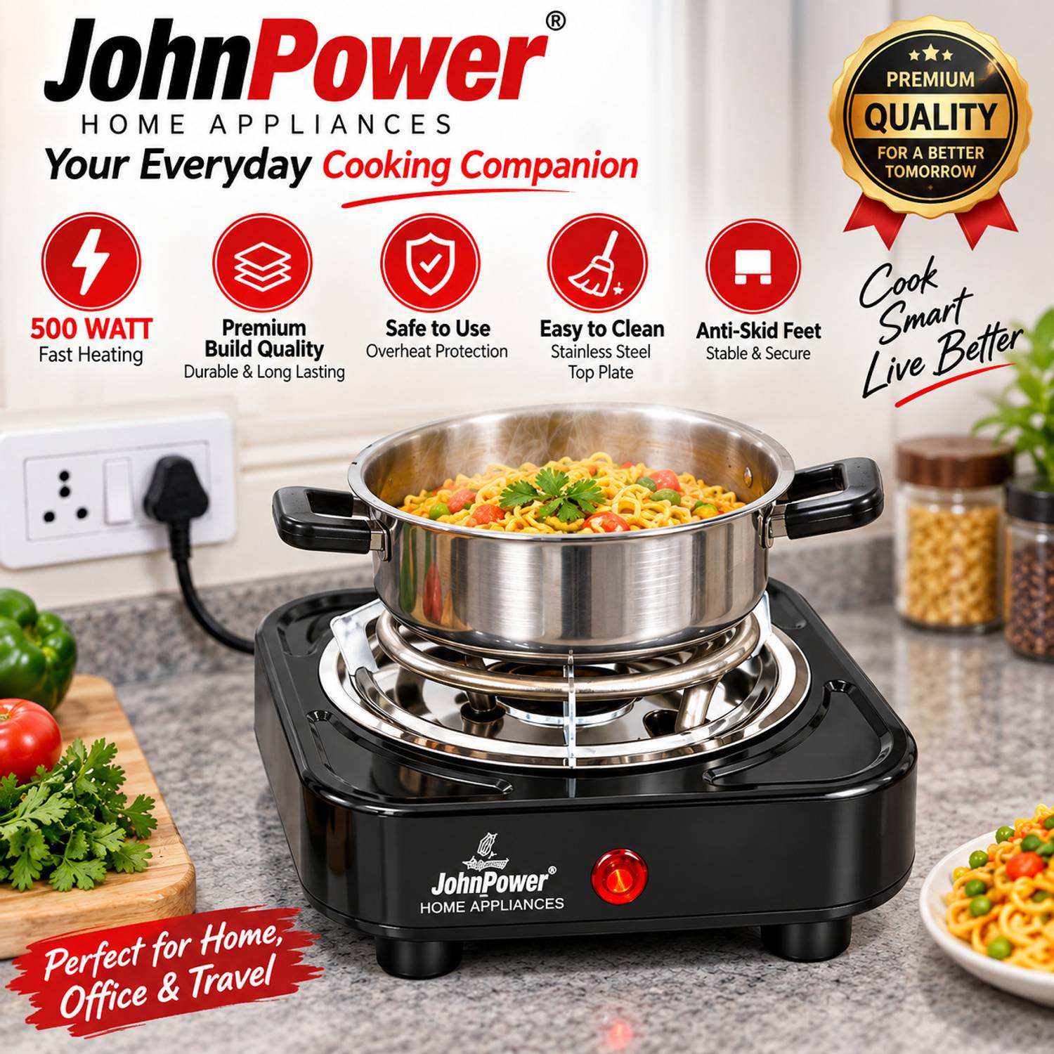 500W Mini Hotplate-34 Electric Cooking Heater - Image 2
