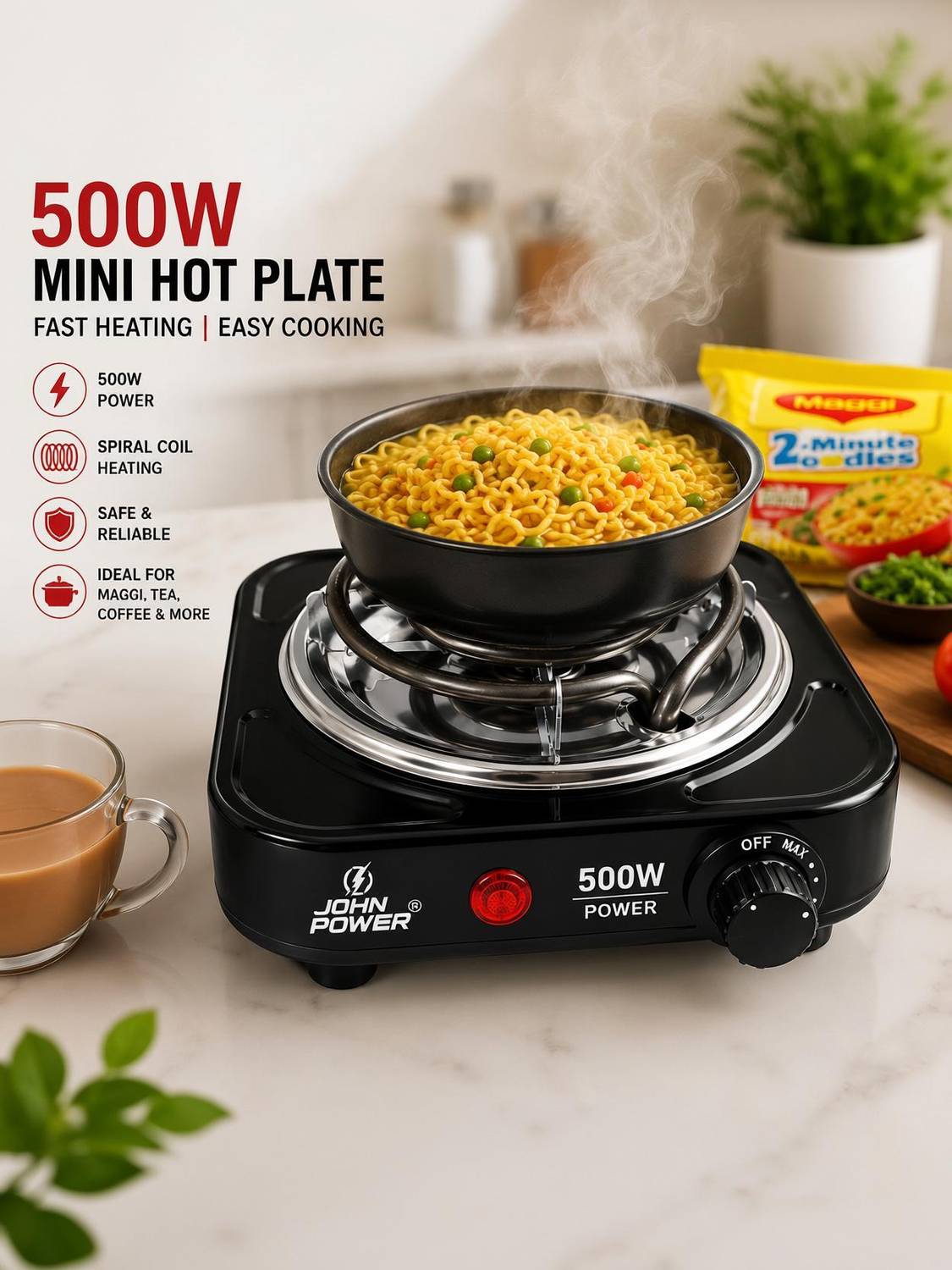 500W Mini Hotplate-34 Electric Cooking Heater - Image 1