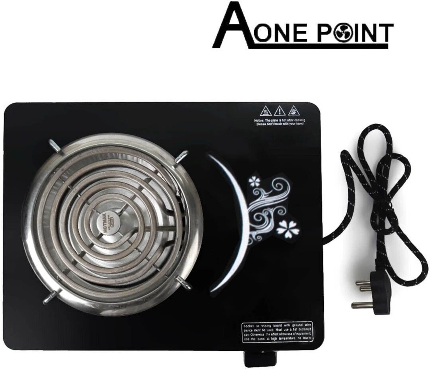 Image of AONE POINT 26-Black,grey 2 thousand watts smart Electric Cooking Heater