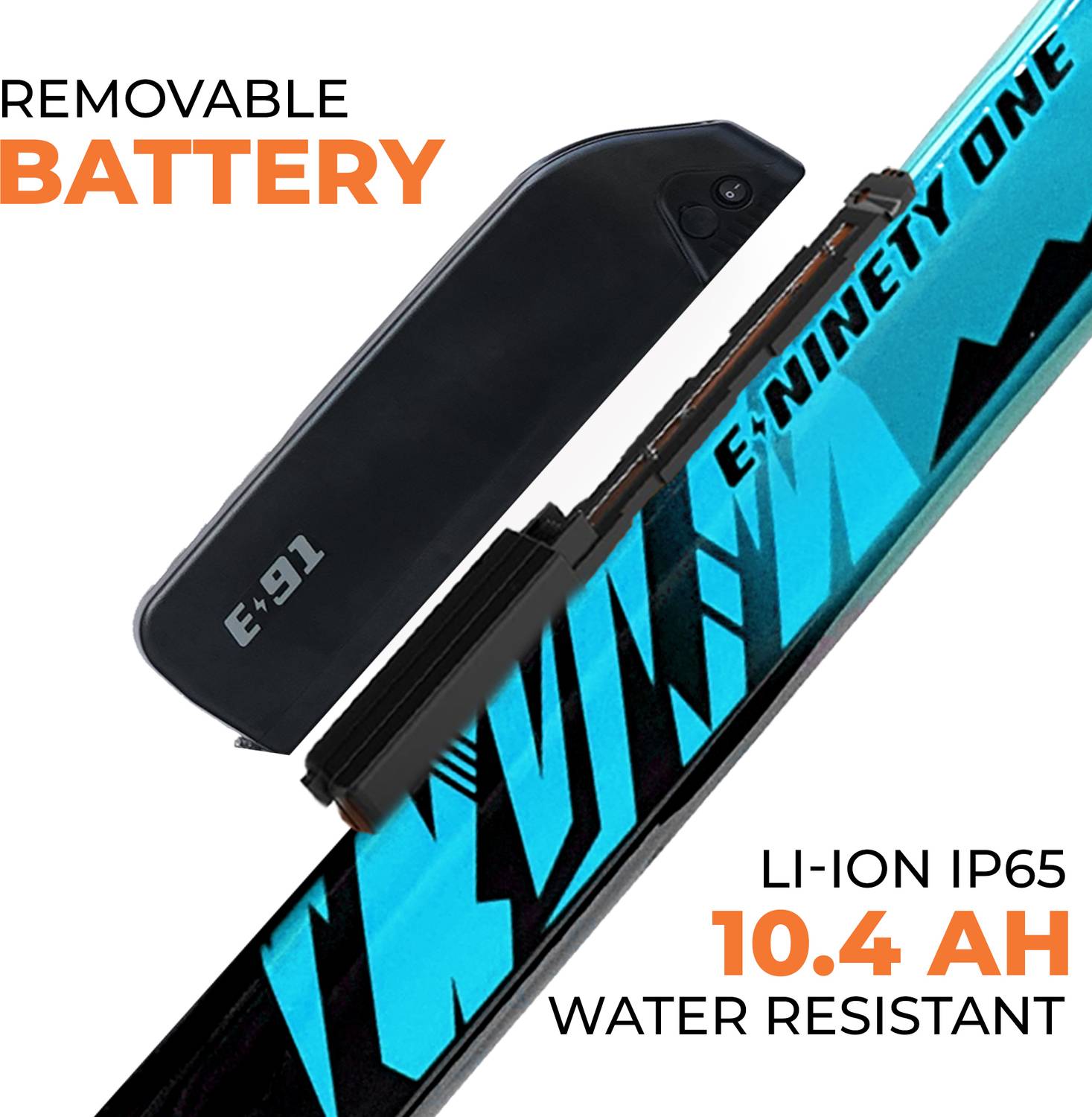 Ninety one ZX 10.4Ah Battery | Front Suspension | 250Watts IP65
