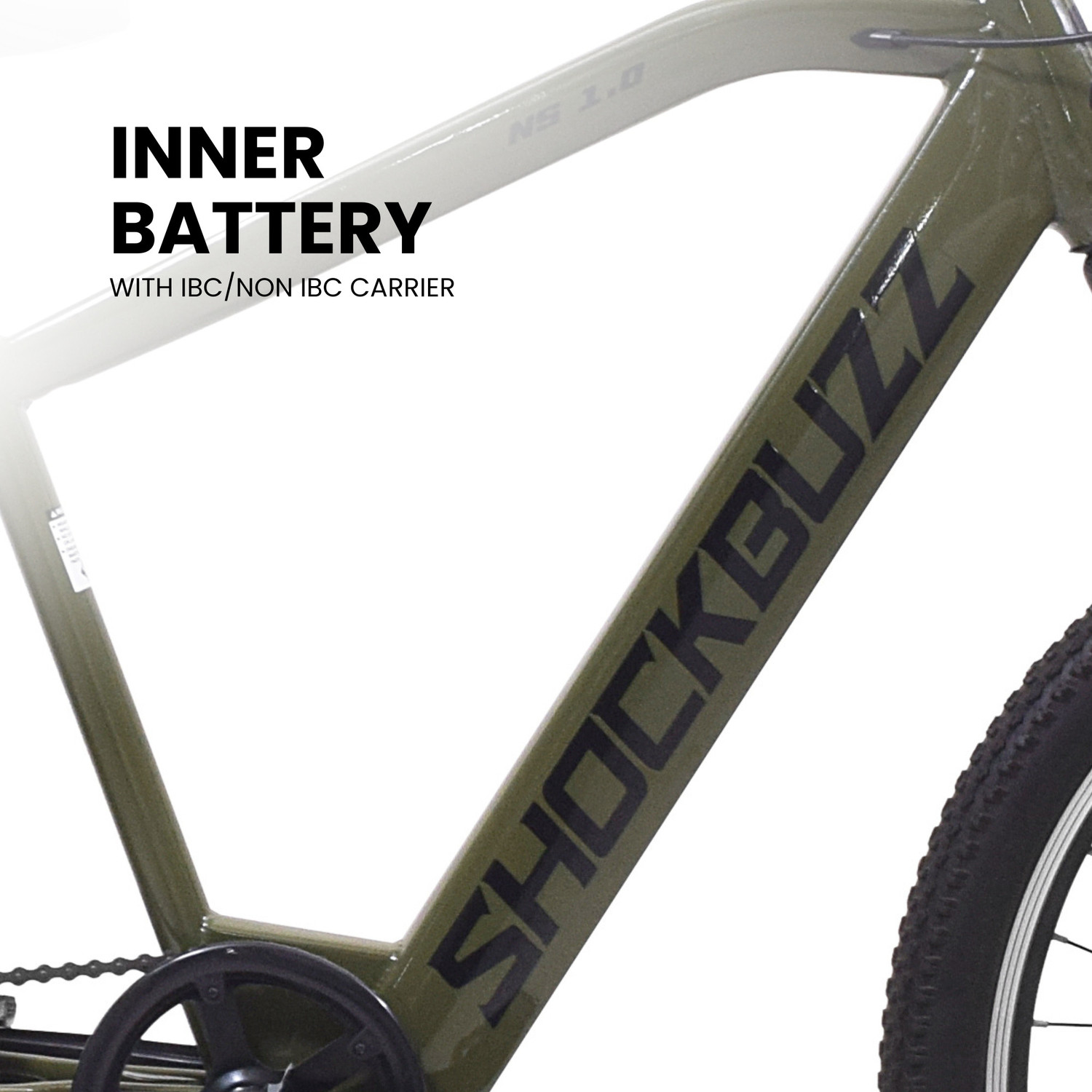 Image of Neelam Shockbuzz-NS3.0-7.8AHArmyGreen 26 inches Single Speed Lithium-ion (Li-ion) Electric Cycle