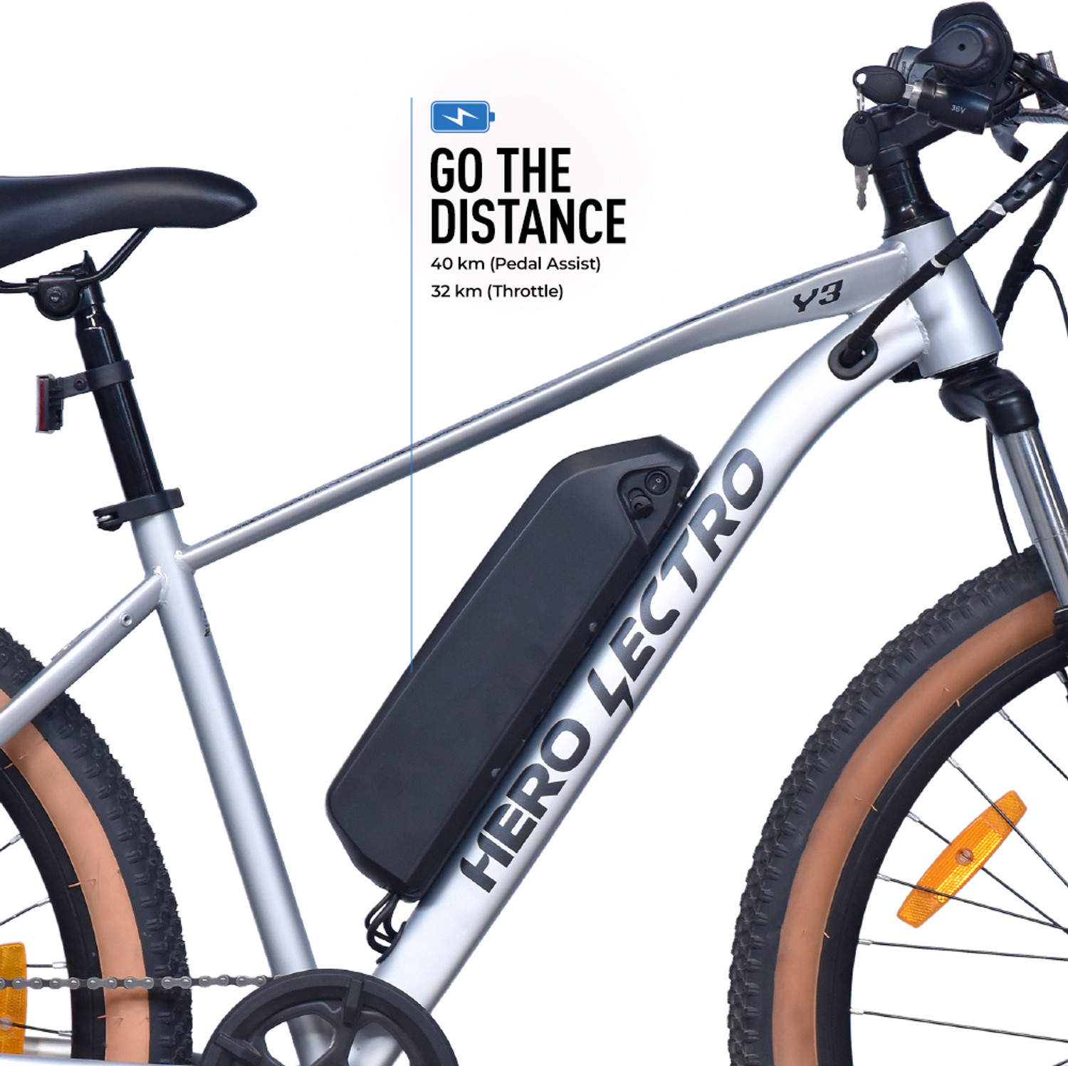 Image of LECTRO Y3 27.5T Electric Cycle |250W Motor|7.8Ah|Upto 25 Kmph|Upto 40 KM on PAS| 27.5 inches Single Speed Lithium-ion (Li-ion) Electric Cycle
