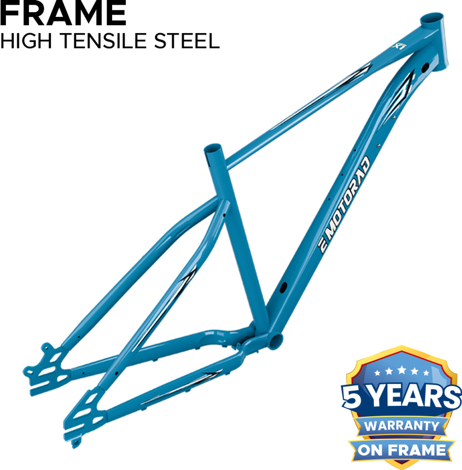 Image of EMotorad X1 Blue 7.65 aH with mudguard and light 27.5 inches Single Speed Lithium-ion (Li-ion) Electric Cycle