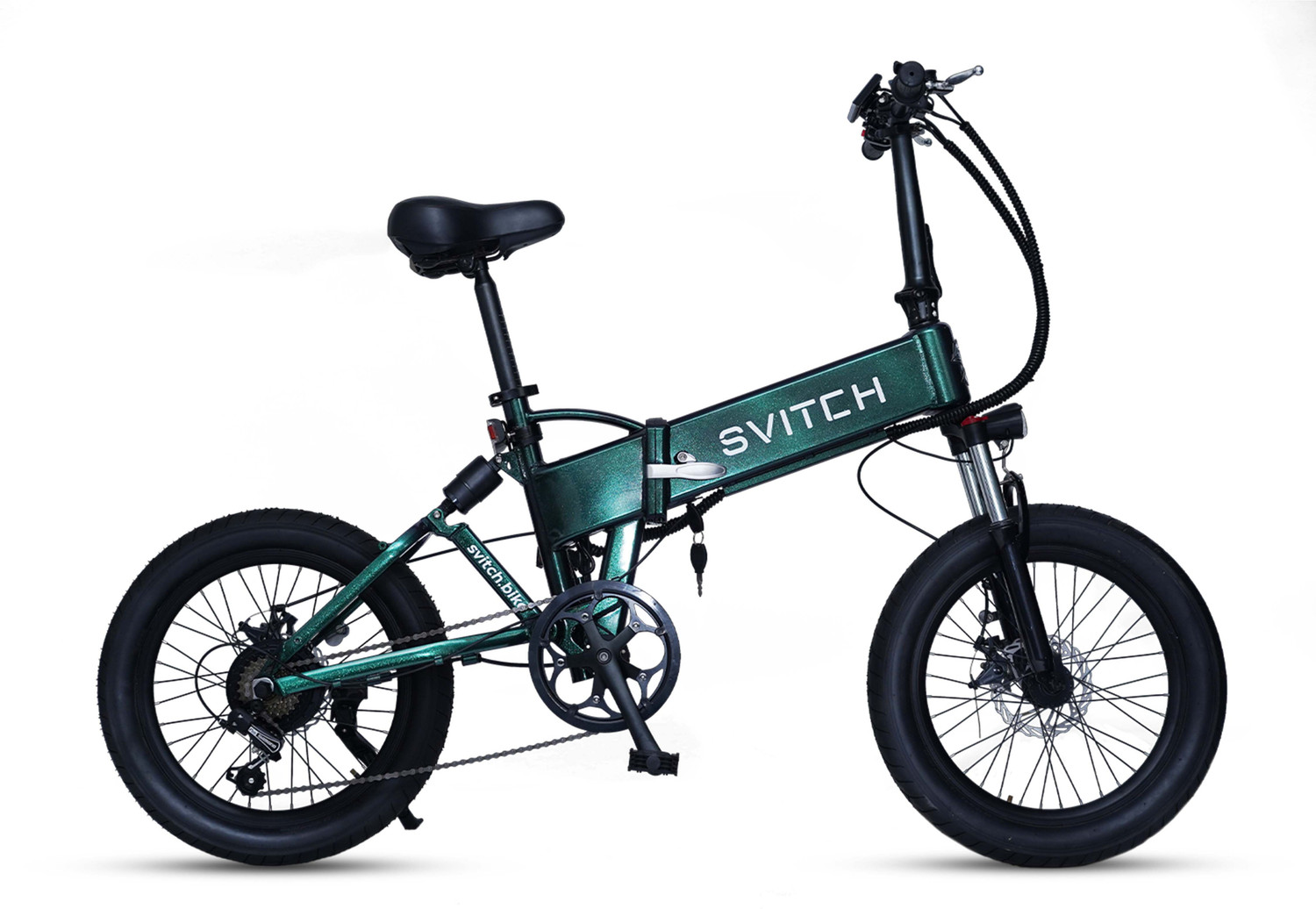 Image of SVITCH LITE XE Green | Foldable Electric Bicycle | Dual Suspension & Dual Disc Brake, 20 inches 7 Gear Lithium-ion (Li-ion) Electric Cycle