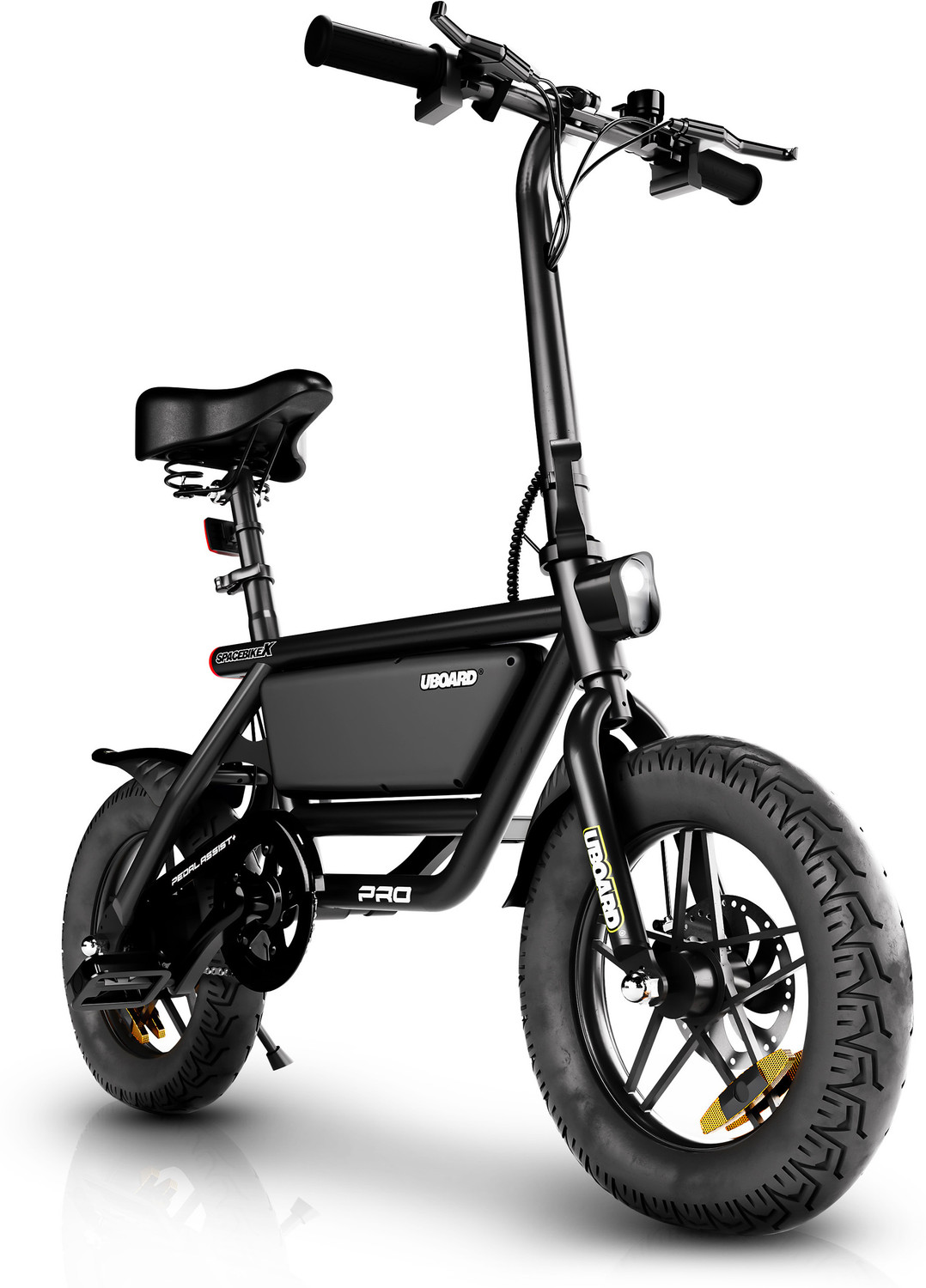 Image of Uboard Space Bike - Electric Foldable Lightweight Aluminum Frame, LED Lights 10 inches Single Speed Lithium-ion (Li-ion) Electric Cycle