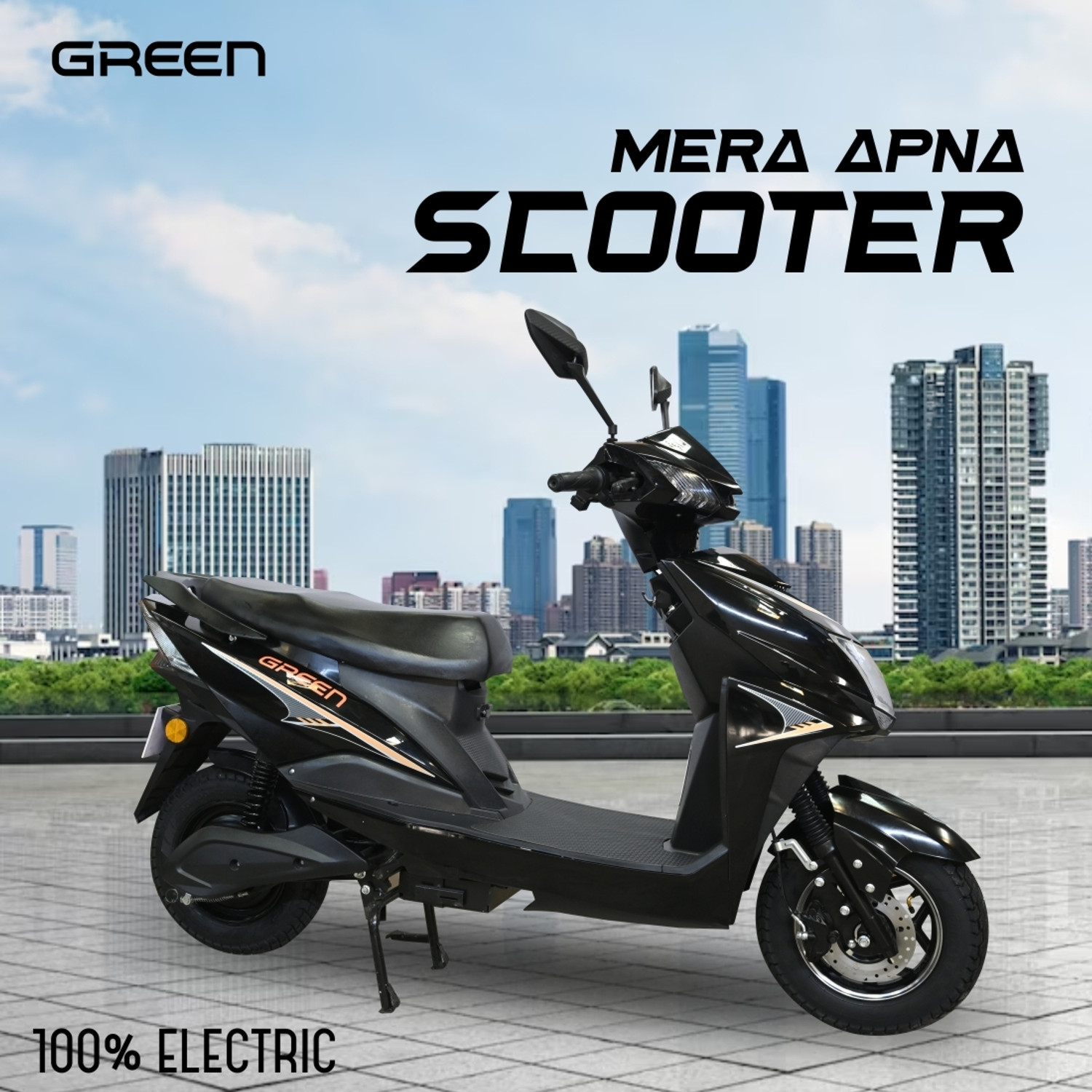 Image of Green Invicta Black 80KM Booking for Ex-Showroom Price (with Portable Charger, Black)
