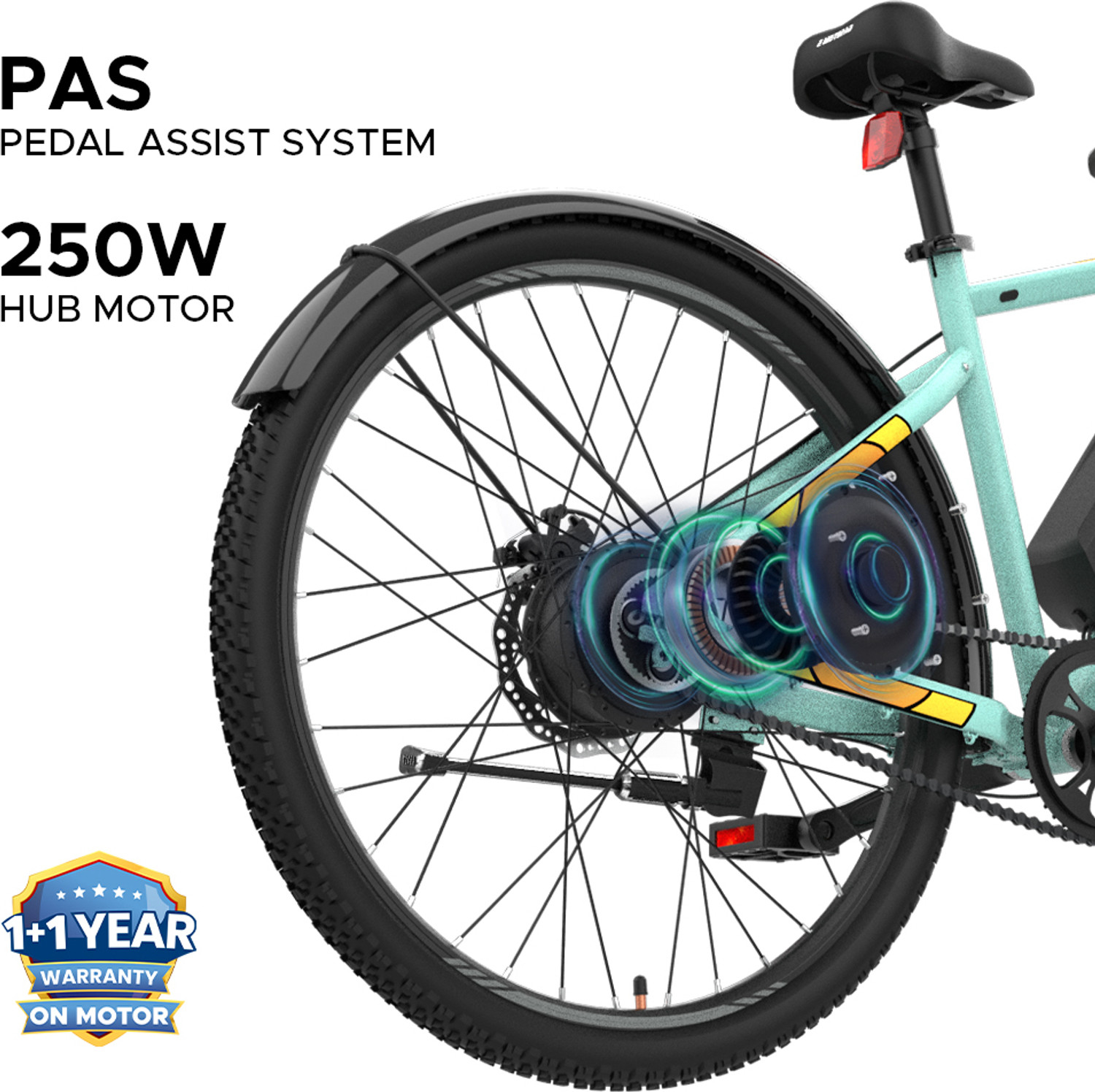 Image of EMotorad X1 Electric cycle Sky Blue 27.5 inches Single Speed Lithium-ion (Li-ion) Electric Cycle
