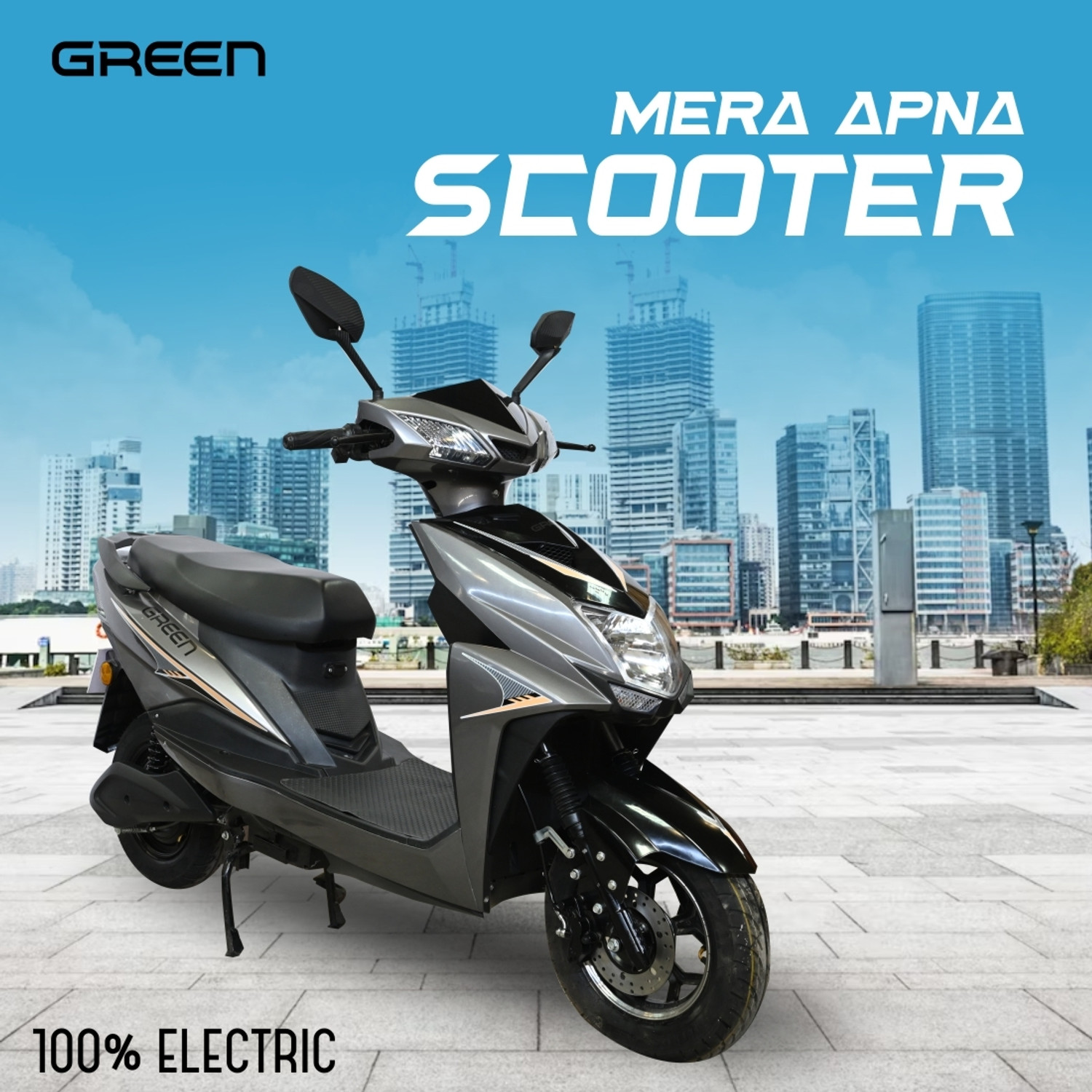 Image of Green Invicta Grey 80KM Booking for Ex-Showroom Price (with Portable Charger, Grey)