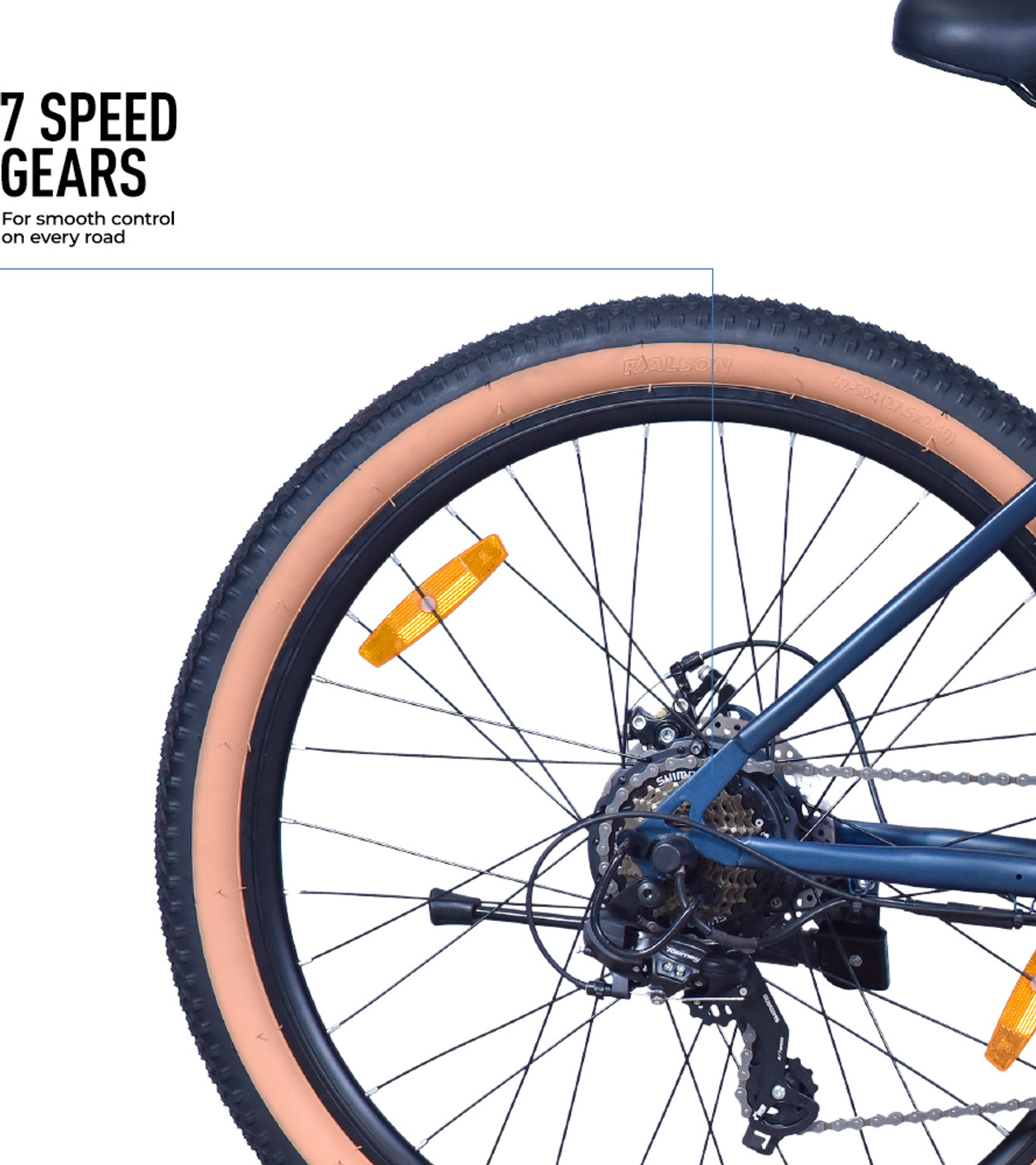 Image of LECTRO Y5+ 27.5 inches 7 Gear Lithium-ion (Li-ion) Electric Cycle