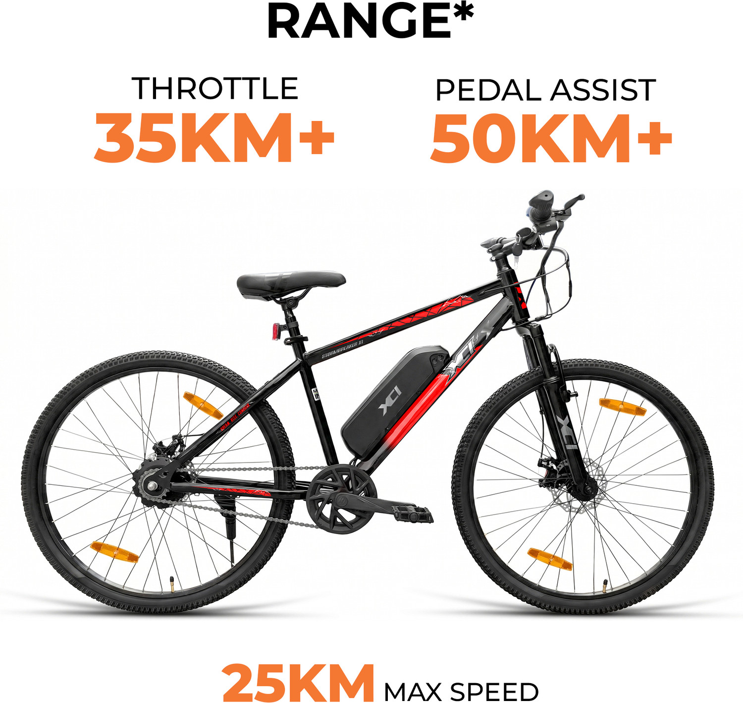 Image of Xci Stormbreaker X1 10.4Ah Li-ion 27.5T Black Electric Cycle 250W IP65 BLDC Motor 27.5 inches Single Speed Lithium-ion (Li-ion) Electric Cycle
