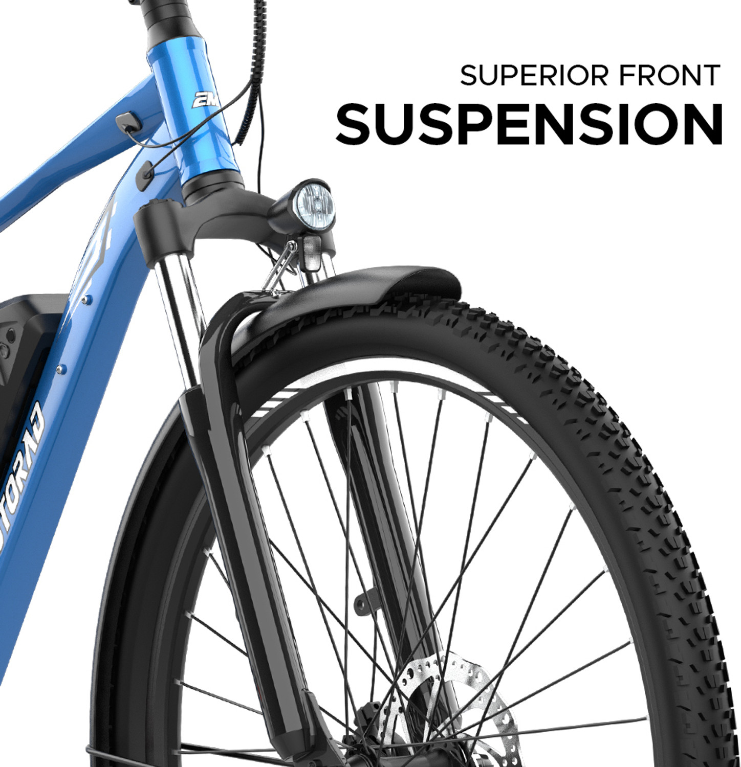 Image of EMotorad X1 Blue 7.65 aH with mudguard and light 27.5 inches Single Speed Lithium-ion (Li-ion) Electric Cycle