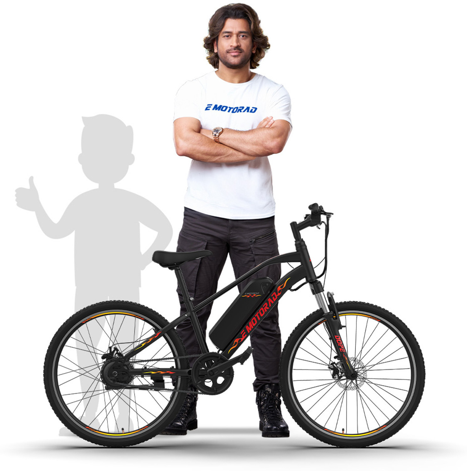Image of EMotorad Dope Kids ElectricCycle with 5.2Ah Li-Ion Remove Battery|High Tensile Steel 24 inches Single Speed Lithium-ion (Li-ion) Electric Cycle