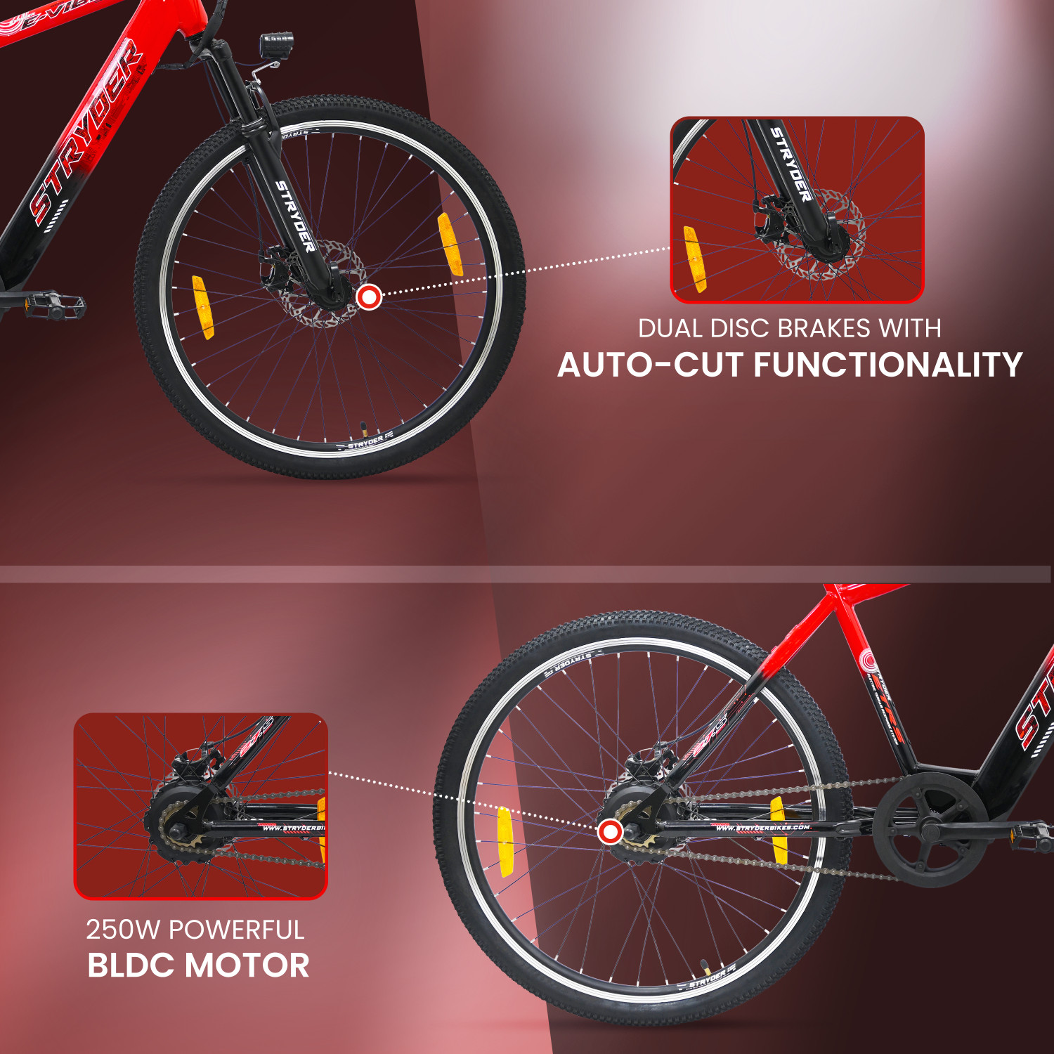 Image of STRYDER E-Vibe 27.5T Electric Cycle | Up to 35Km Range | Lightweight & Stylish Ride | 27.5 inches Single Speed Lithium-ion (Li-ion) Electric Cycle