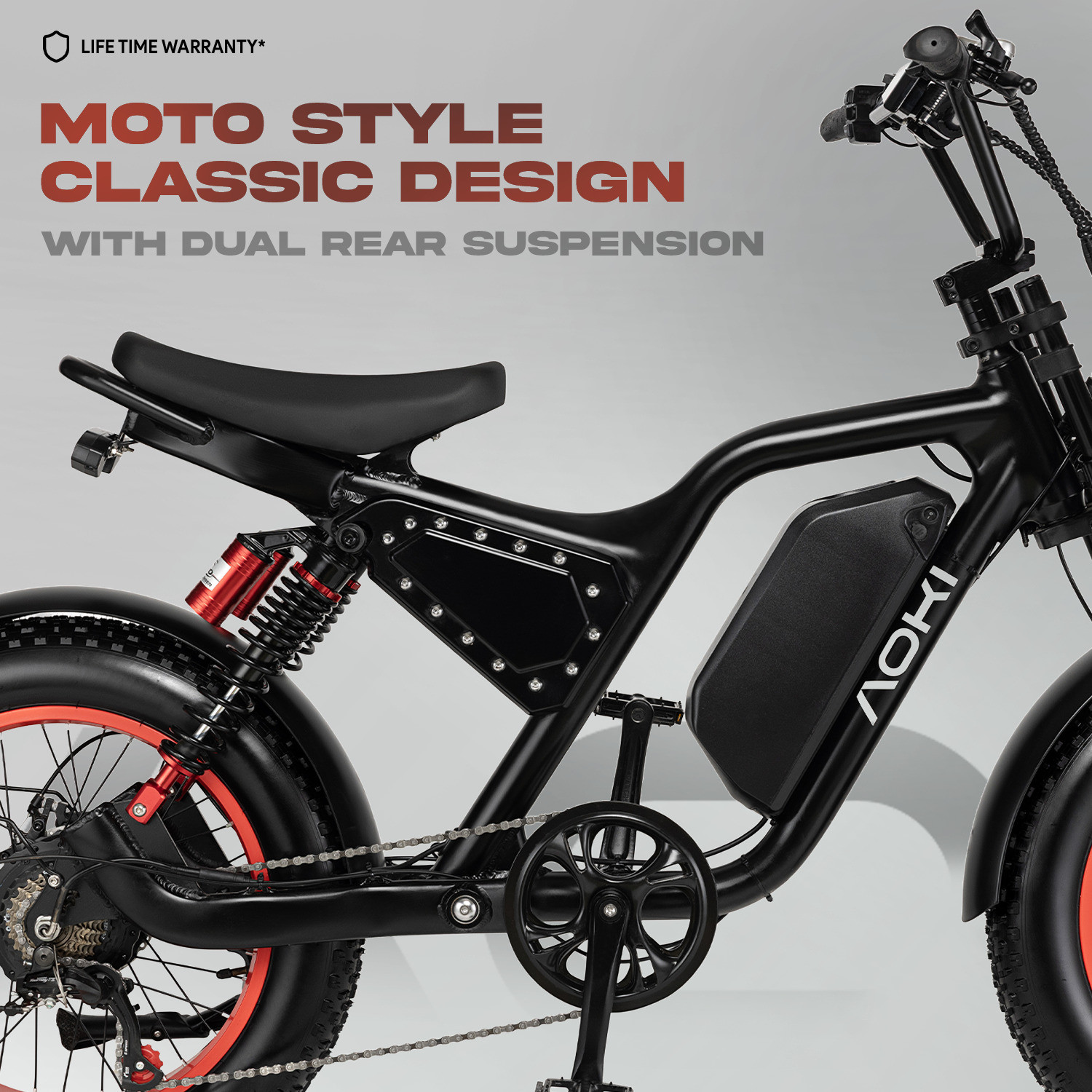 Image of Aoki Street Ghost 105km Dual Rear Suspension 20 inches 7 Gear Lithium-ion (Li-ion) Electric Cycle