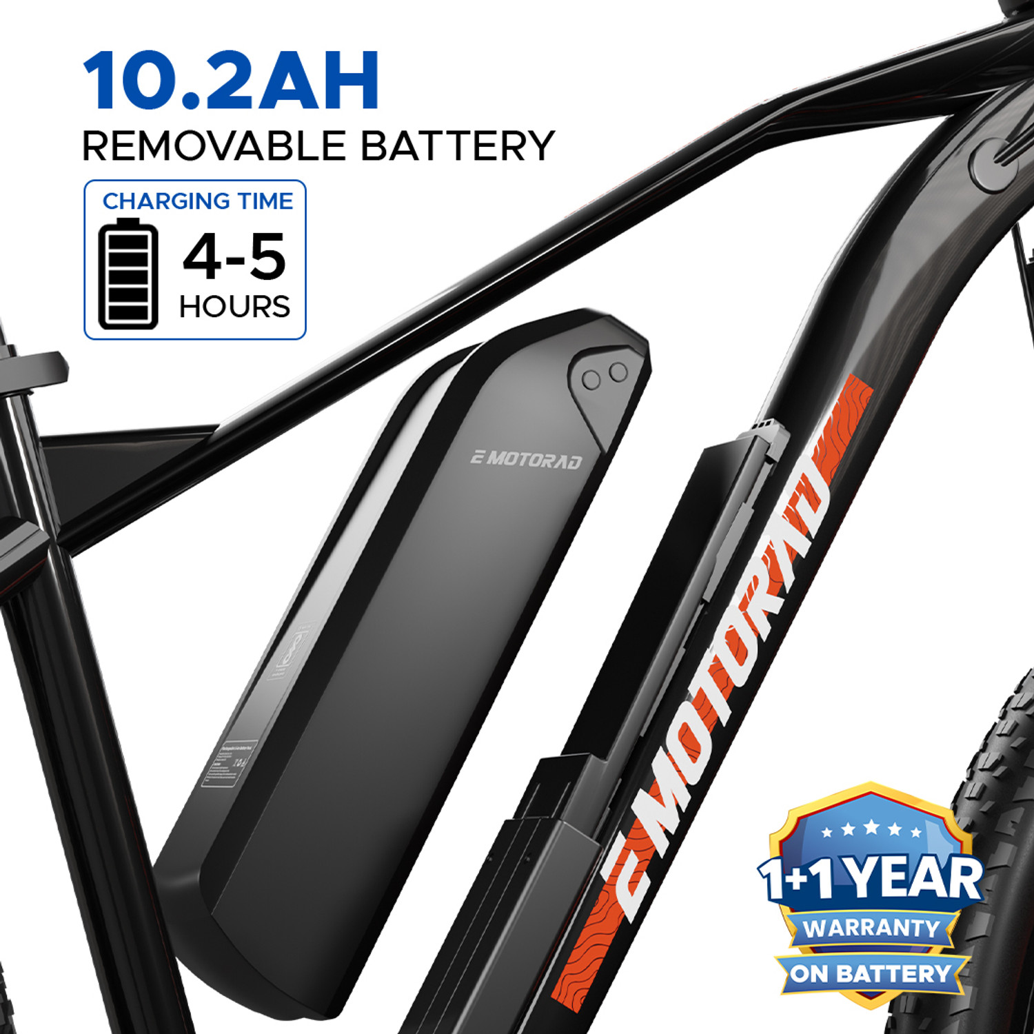 Image of EMotorad T-REX AIR Electric Cycle | 50km Range | 7-Speed Multi Gears | Unisex E-Bike 29 inches 7 Gear Lithium-ion (Li-ion) Electric Cycle