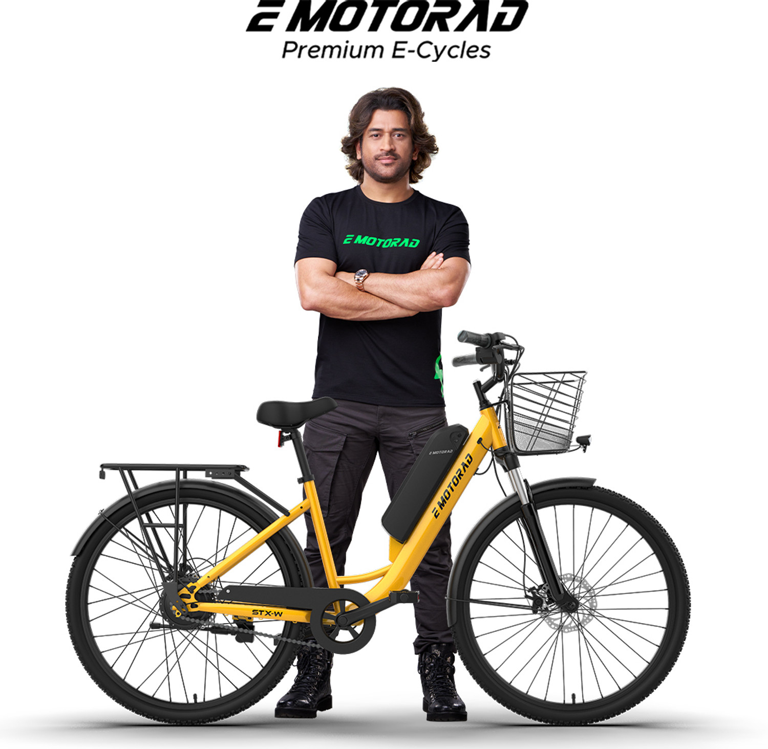 Image of EMotorad ST-X Unisex City Cycle with 7.65Ah Li-Ion Removable Battery | Cluster C2 Display 26 inches Single Speed Lithium-ion (Li-ion) Electric Cycle