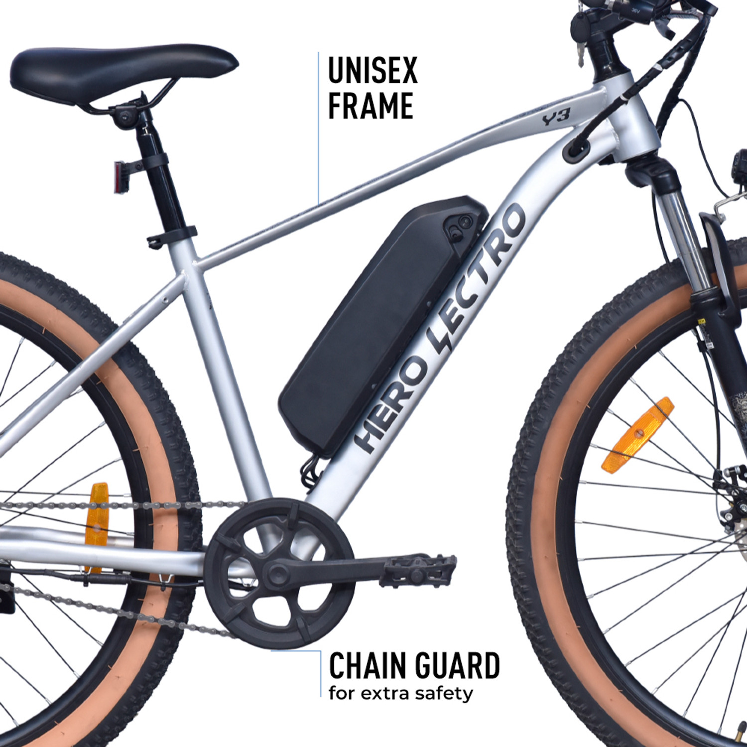 Image of LECTRO Y3 27.5T Electric Cycle |250W Motor|7.8Ah|Upto 25 Kmph|Upto 40 KM on PAS| 27.5 inches Single Speed Lithium-ion (Li-ion) Electric Cycle